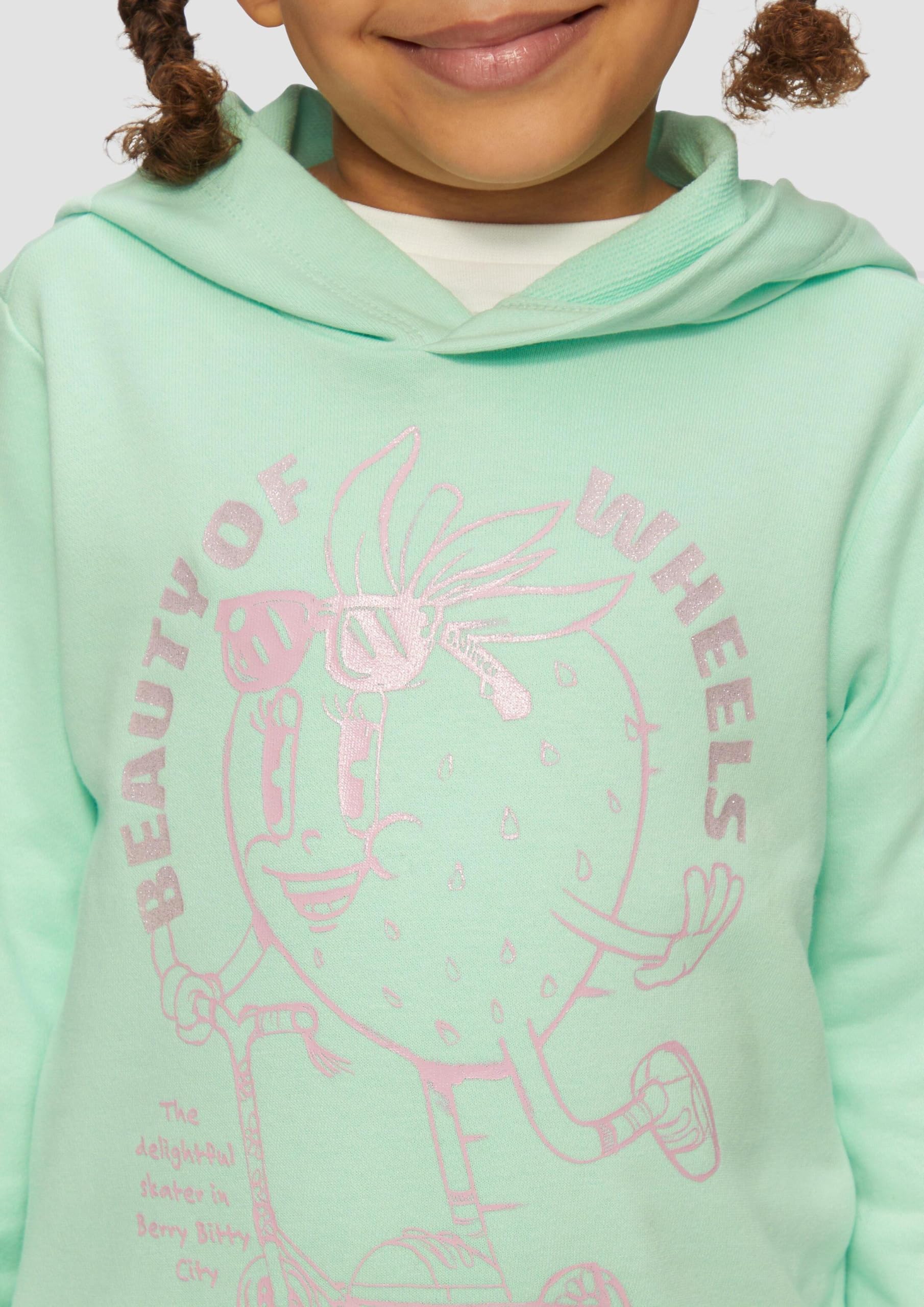 s.Oliver Hoodie Glitzerprint Kapuze Kinder