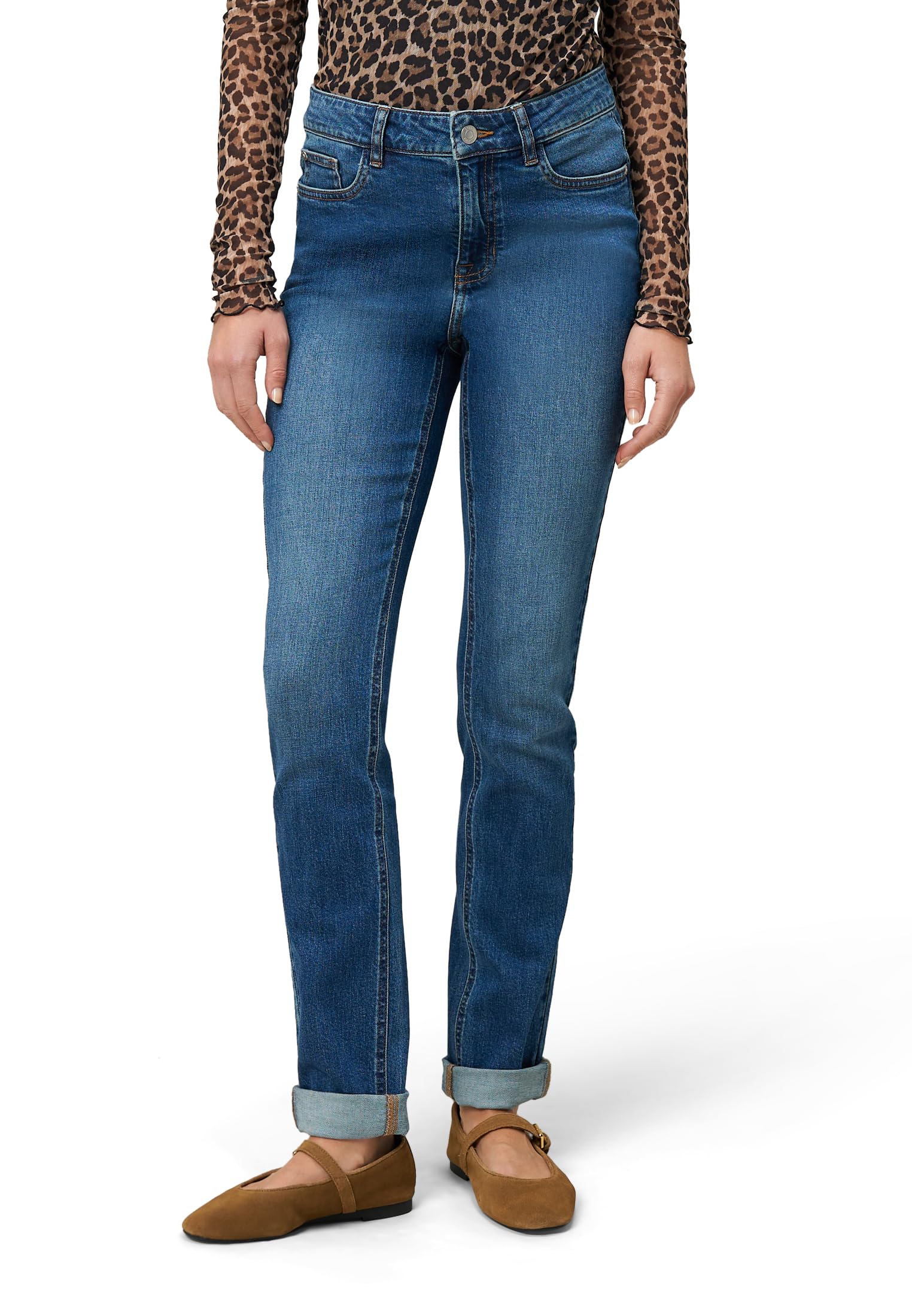 zero Jeans Straight Fit 32 Inch Middle Blue Gr. 40