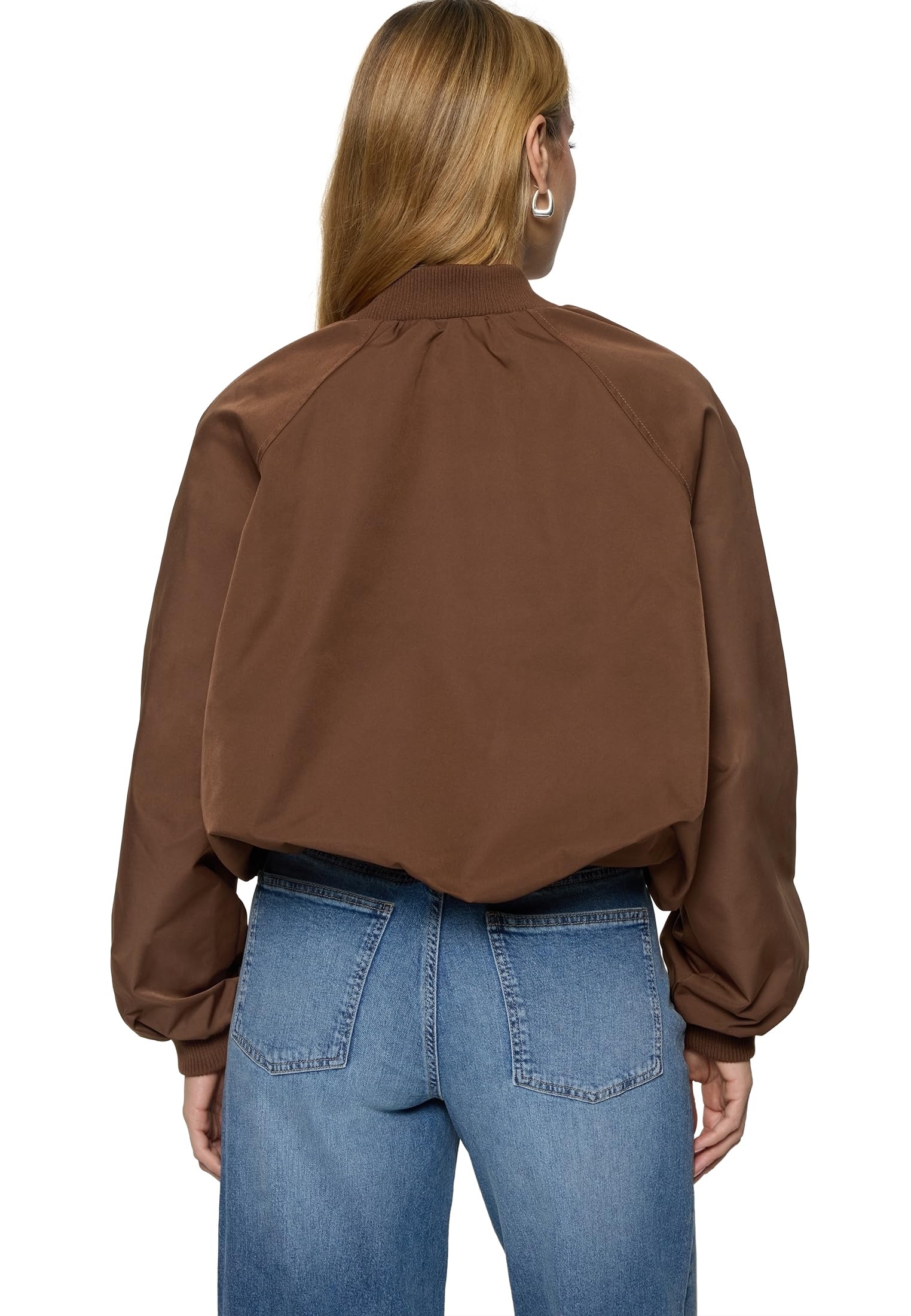 zero Bomberjacke mit Reißverschluss Gr.40 Downtown Brown