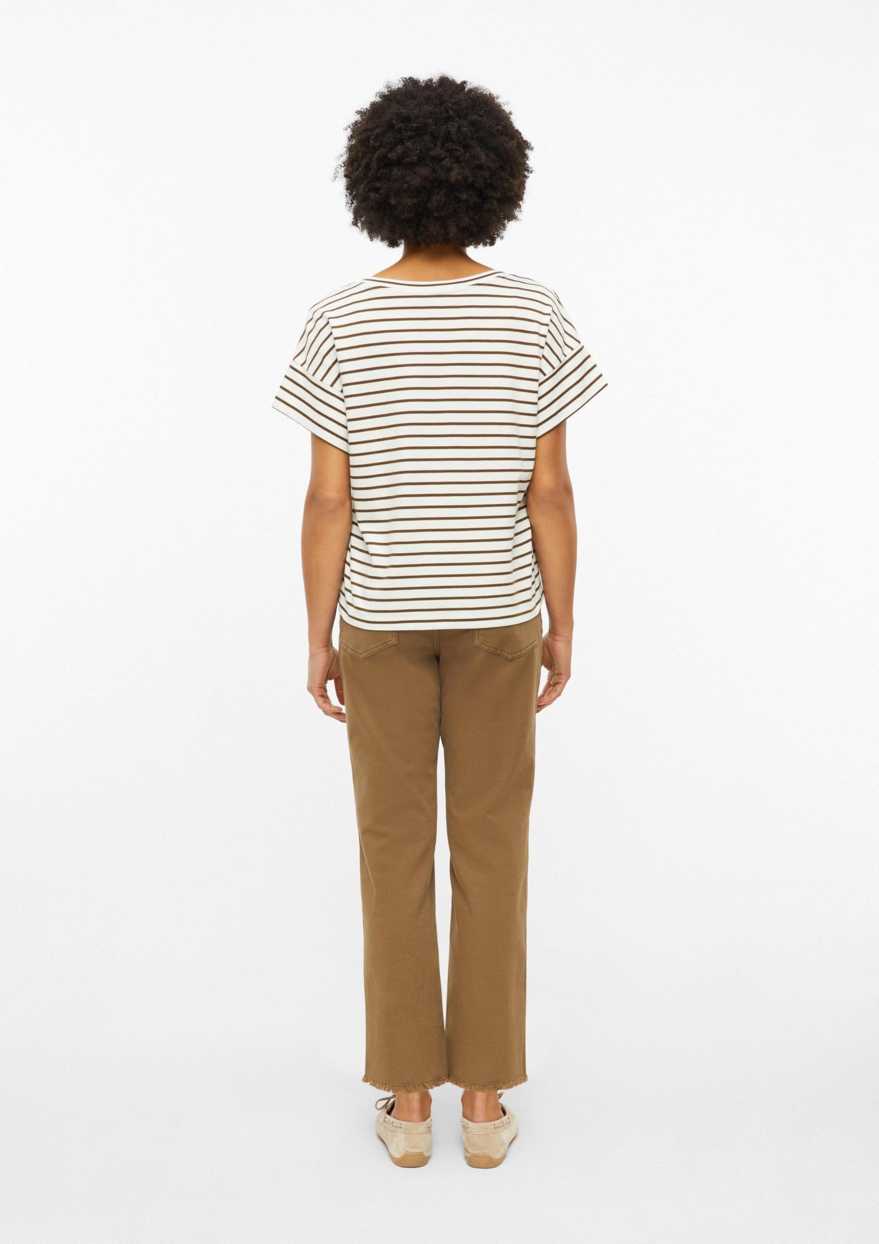 s.Oliver RED LABEL T-Shirt gestreift V-Ausschnitt Relaxed Fit