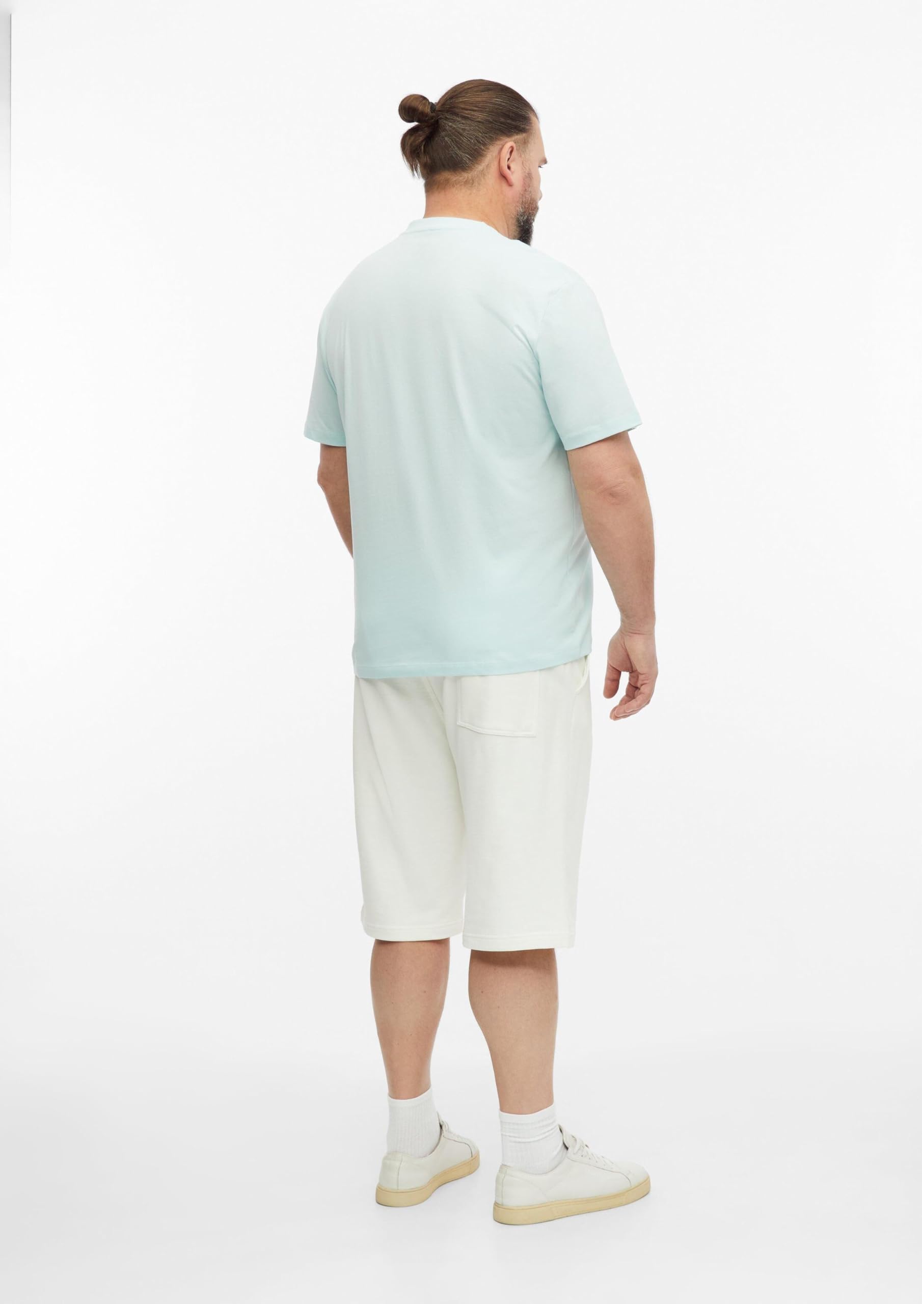 s.Oliver Big Size T-Shirt V-Ausschnitt Baumwolle schwarz