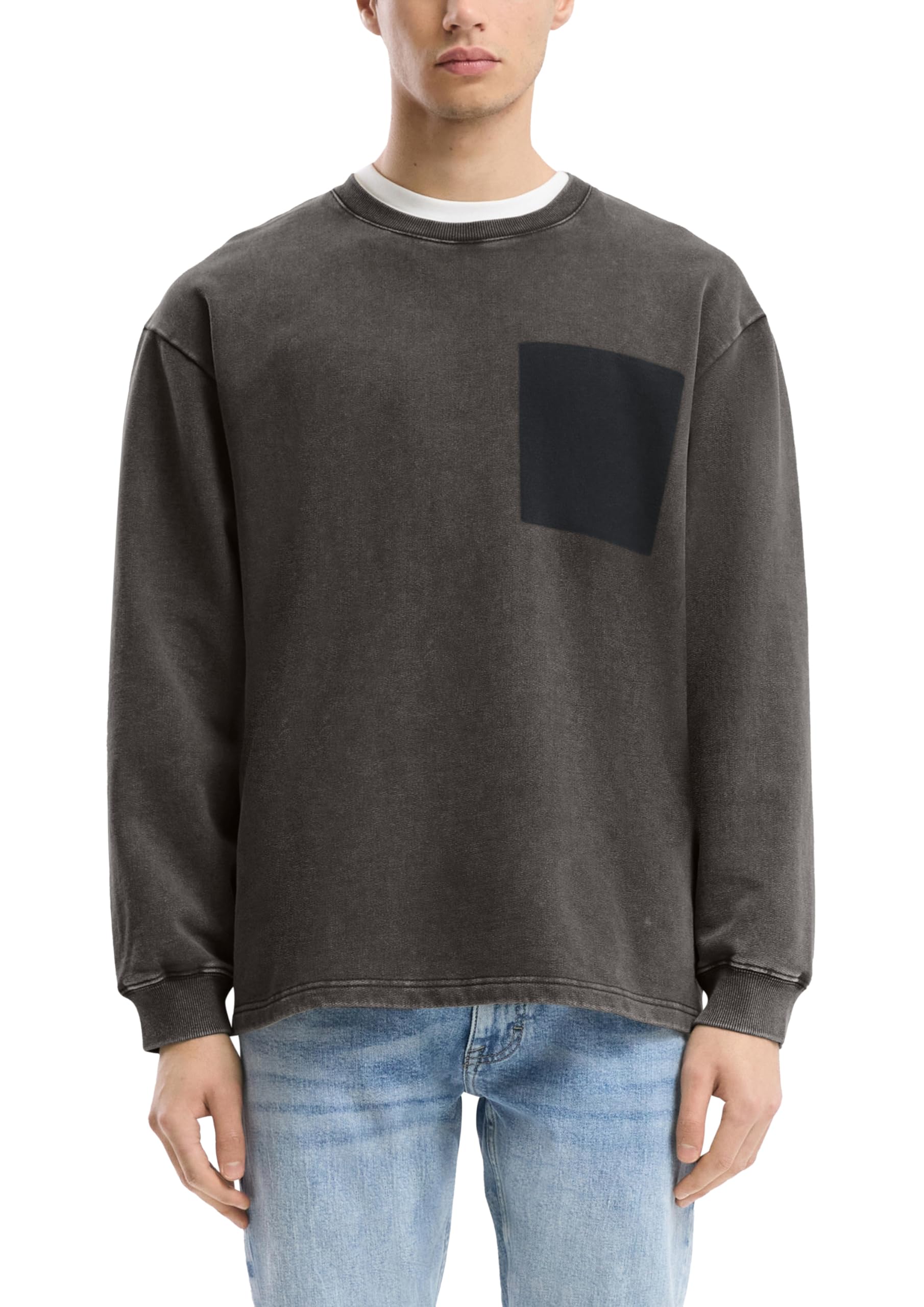 s.Oliver QS Sweatshirt gewaschen Kontrast Gr. L