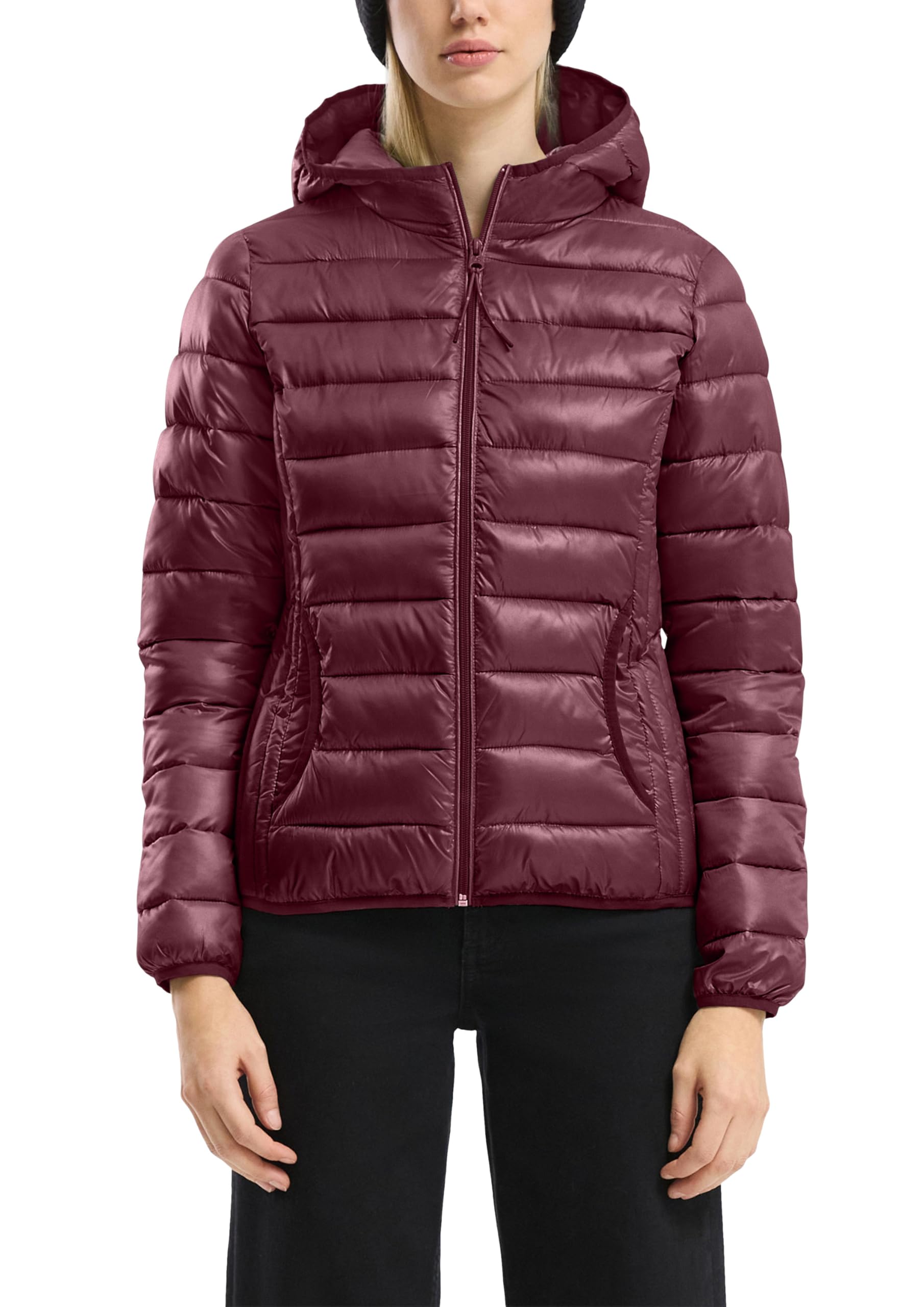 s.Oliver QS Steppjacke M schwarz Kapuze wattiert
