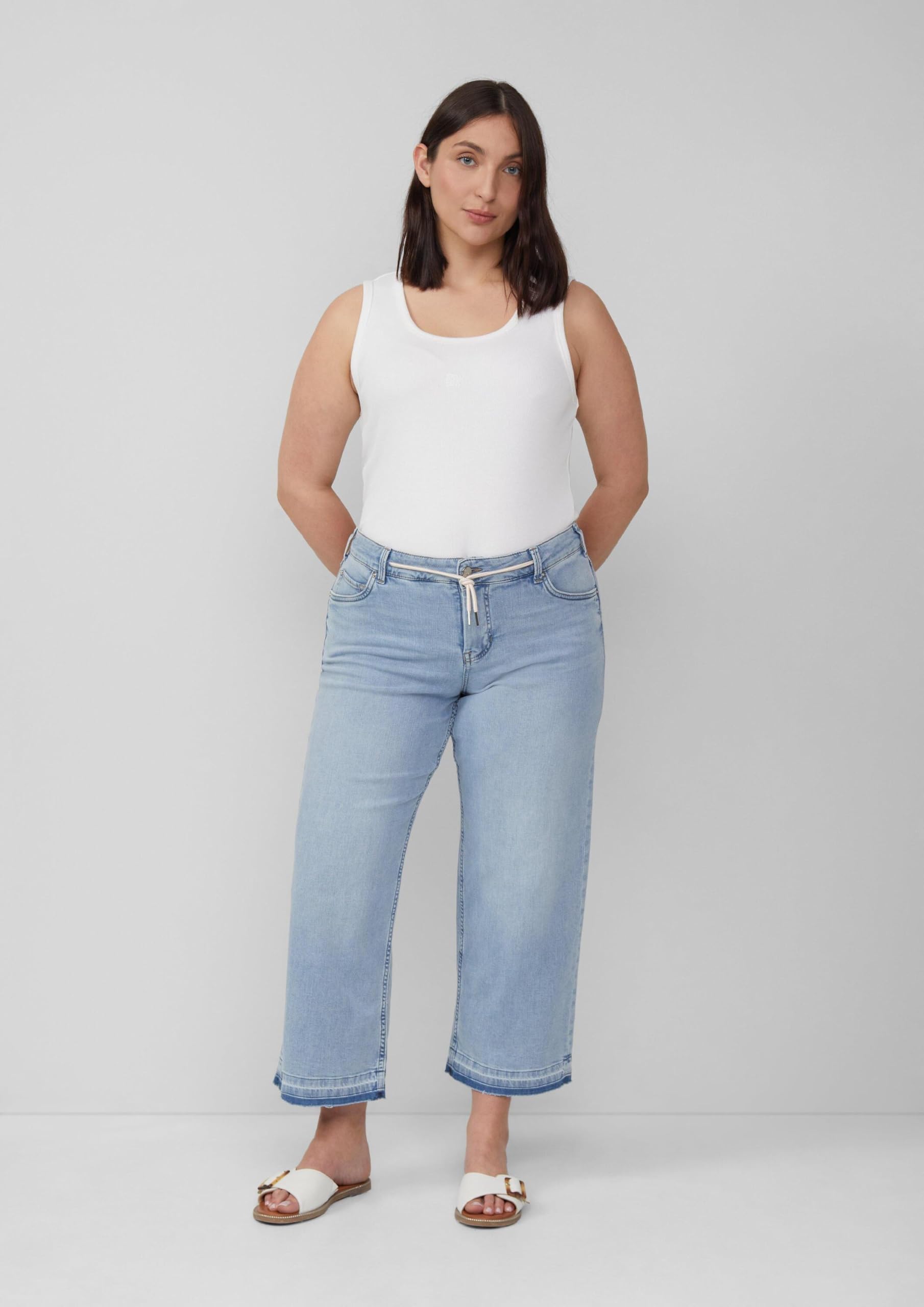 s.Oliver Red Label Cropped Jeans Größe 44 Mid Rise