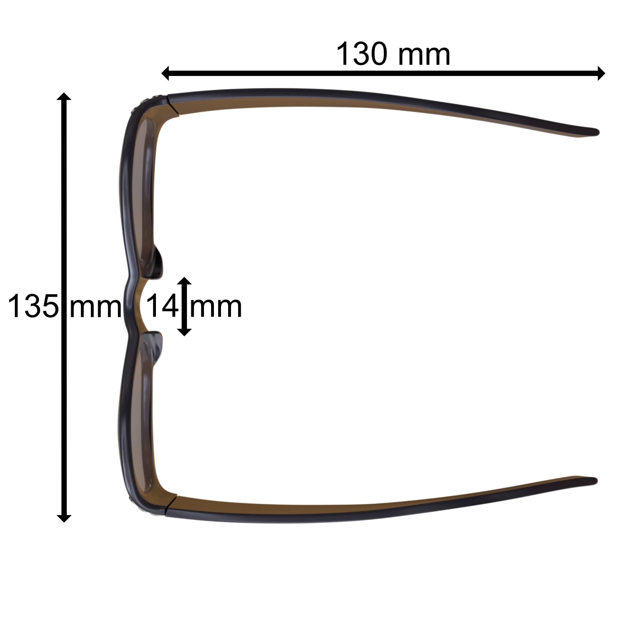 BEZLIT Oversize Schmetterling Sonnenbrille schwarz Verlauf UV400