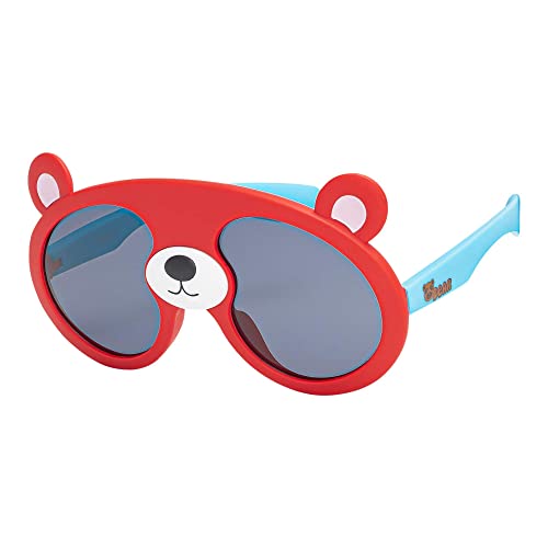 BEZLIT Bär Kinder Sonnenbrille Rot-Blau polarisiert UV400