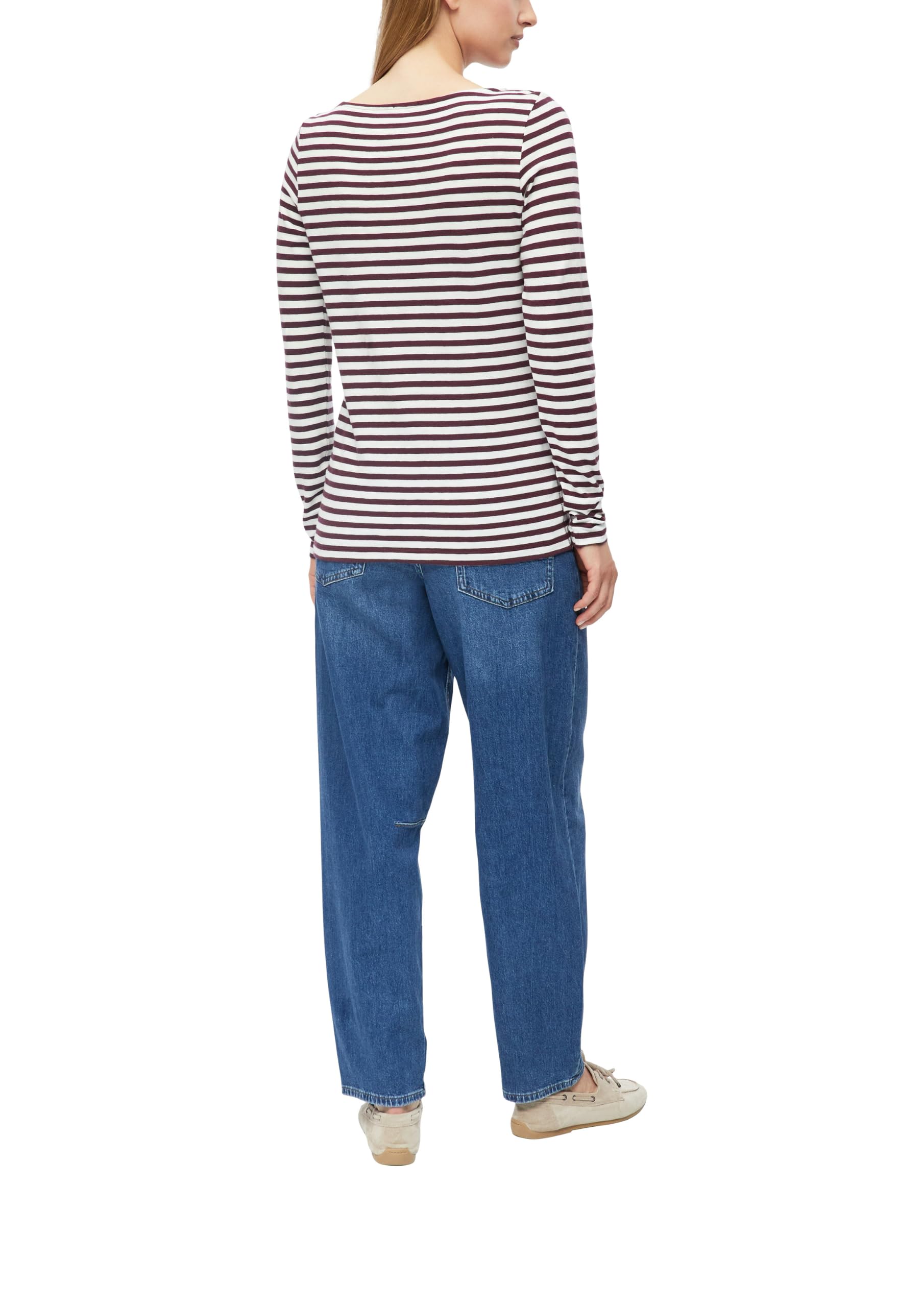 s.Oliver 2182446 Langarmshirt gestreift 40 Bordeaux