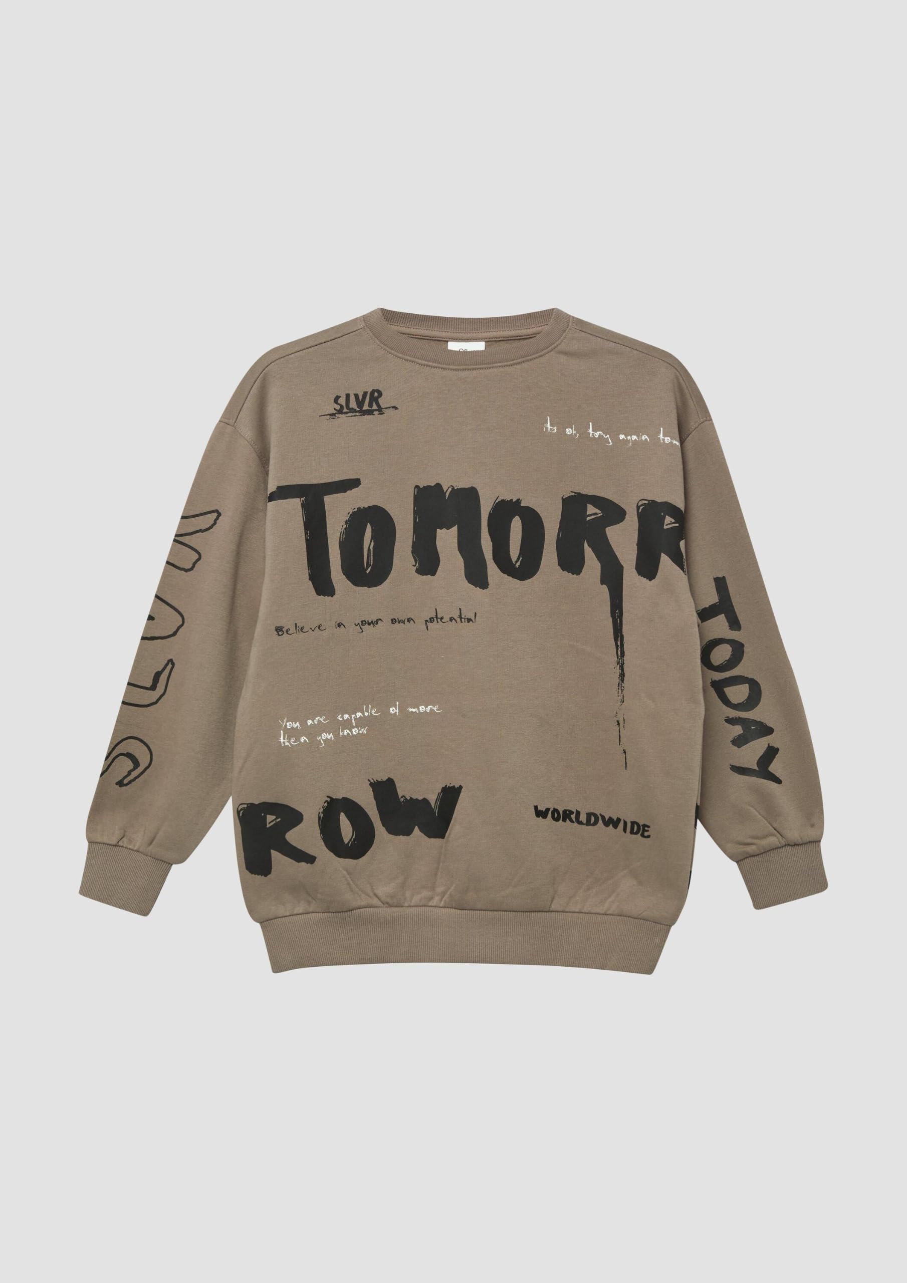 s.Oliver Red Label Sweatshirt All-Over-Print beige 146-152