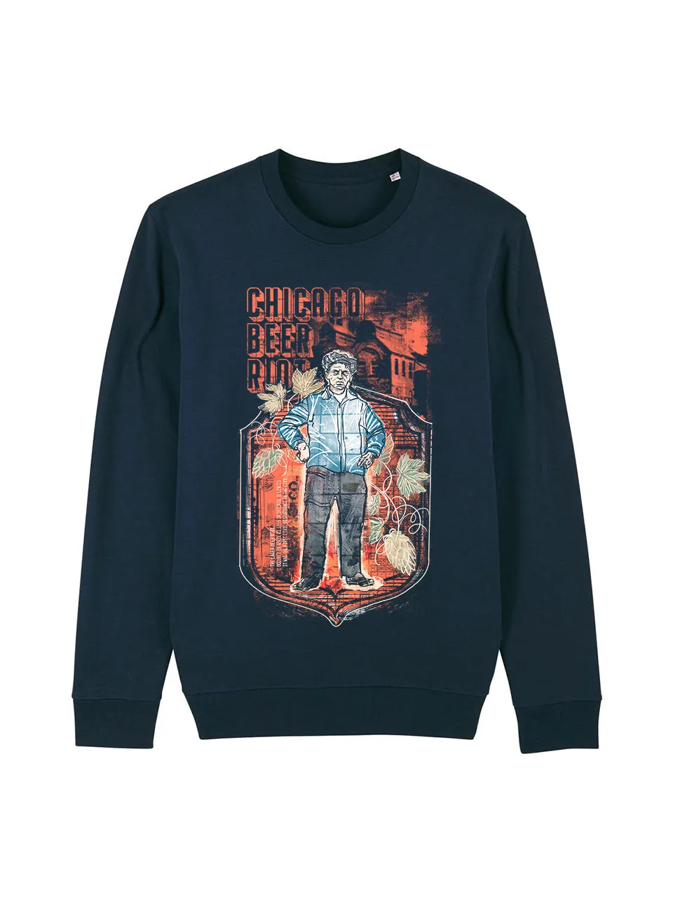 dna merch Chicagoer Lagerbieraufstand Rundhalspullover Schwarz Geschichte