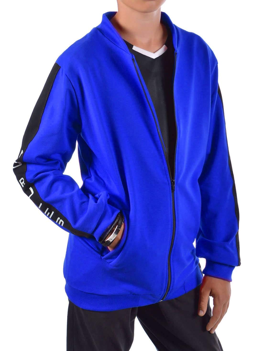 BEZLIT Jungen Sweatjacke Break Rules schwarz-hellgrün Zip