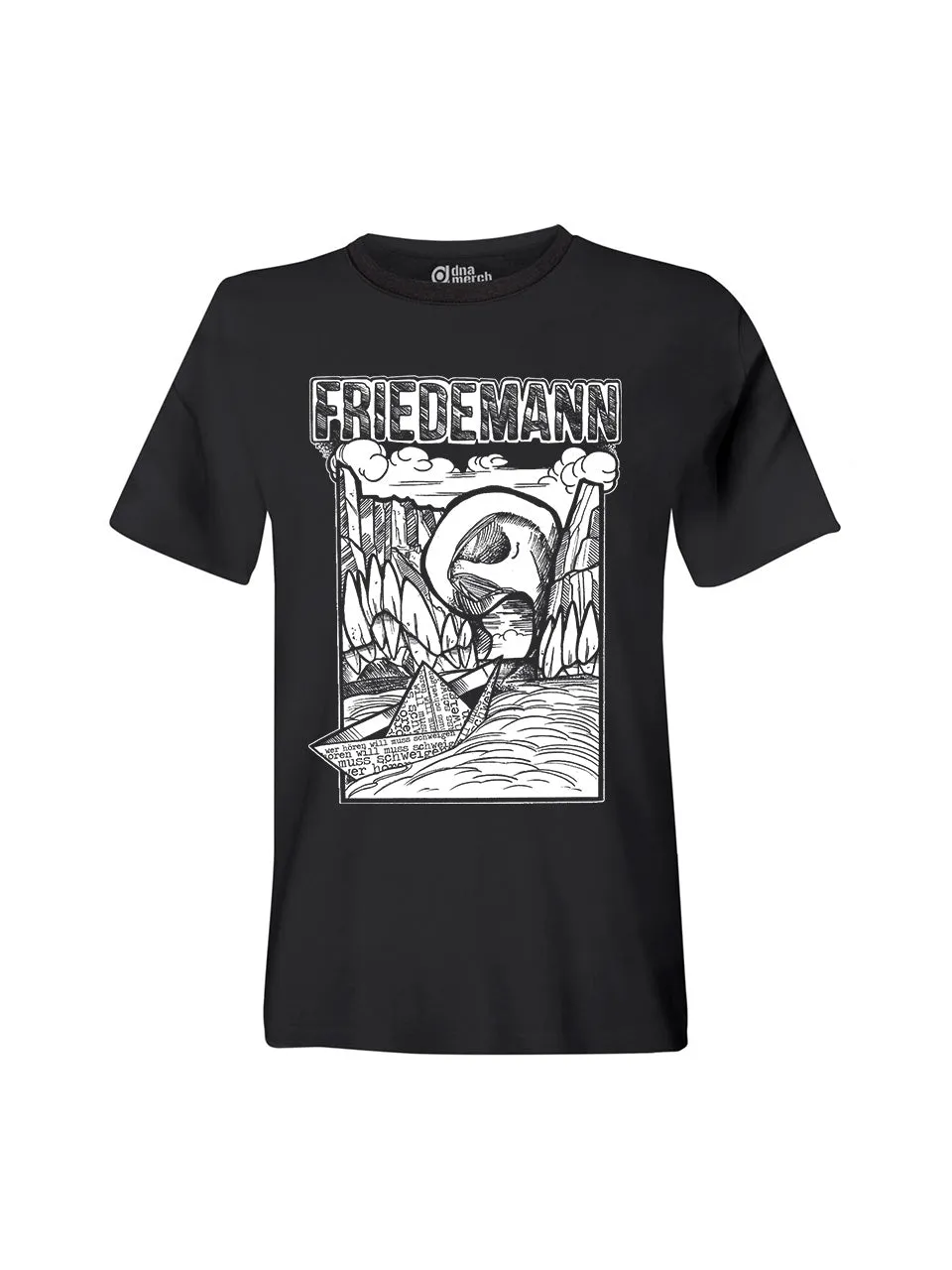 dna merch Friedemann Wer hören will T-Shirt schwarz Bio
