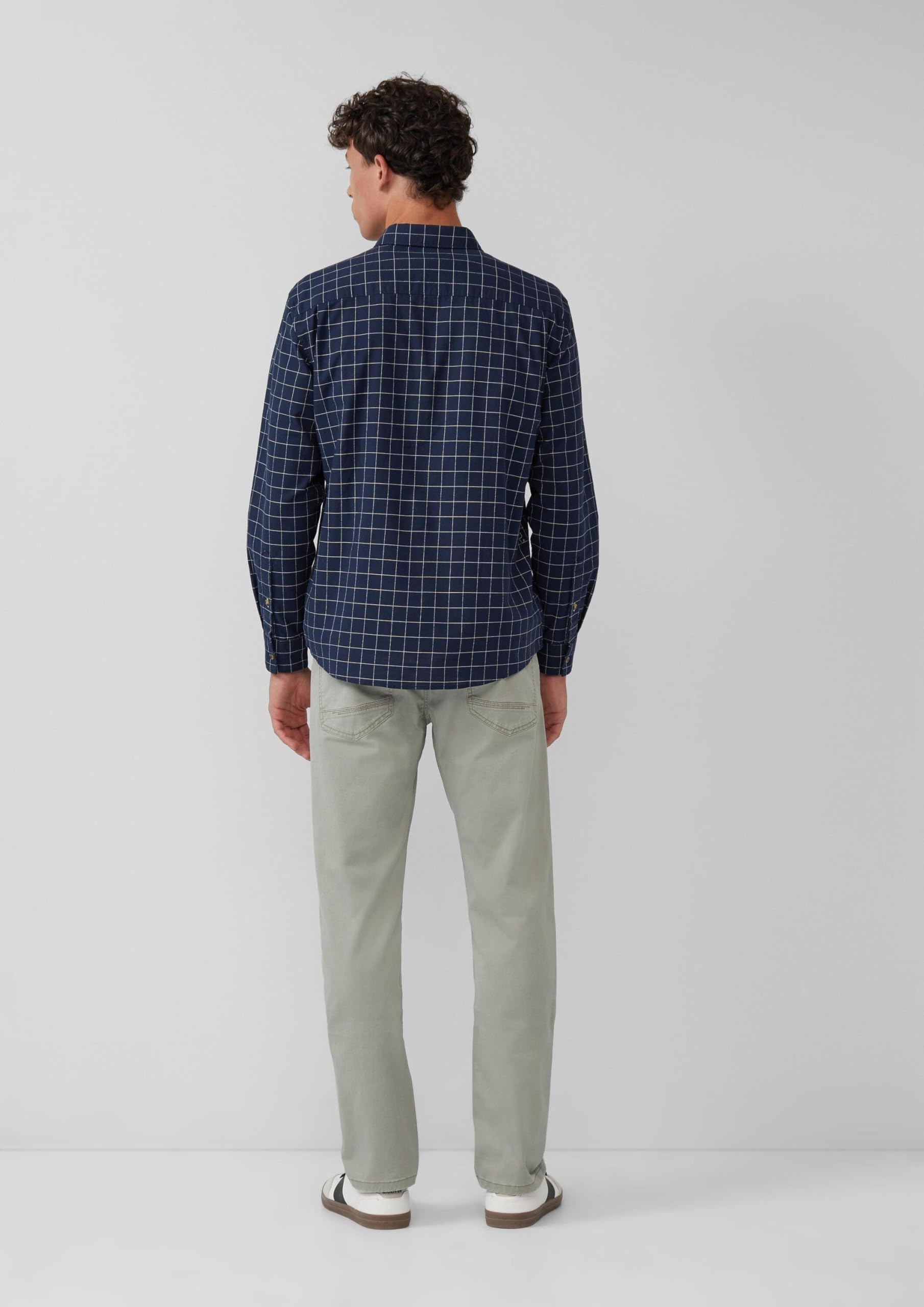 s.Oliver RED LABEL 2169482 Hemd Langarm L blau Karo