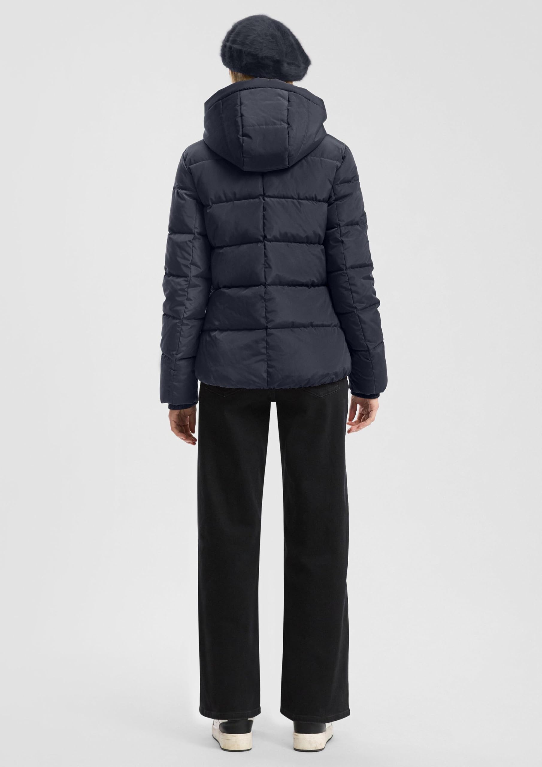 s.Oliver QS Steppjacke wattiert Kapuze M schwarz