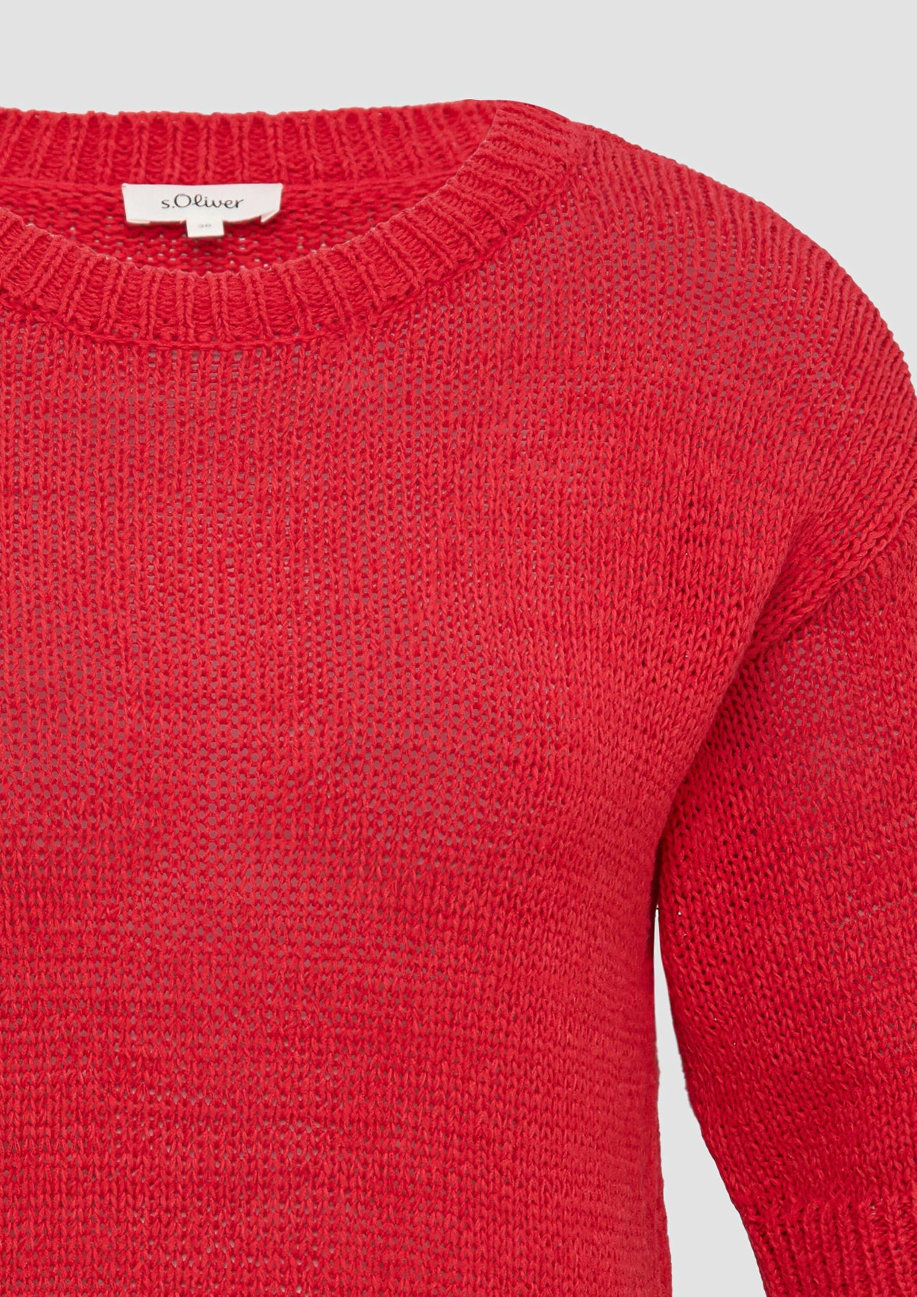 s.Oliver Strickpullover Bändchengarn 3/4-Arm Gr.40 leicht