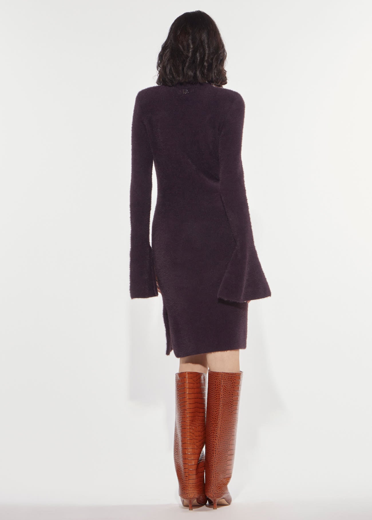 Denny Rose Tubino Midikleid Mole Schlitz Strick