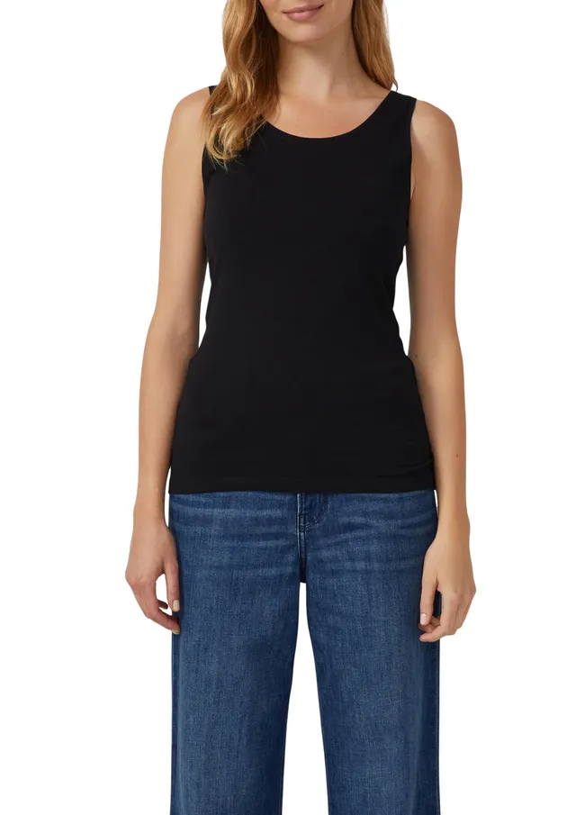 s.Oliver Basic Tops Jersey 2er-Pack weiß