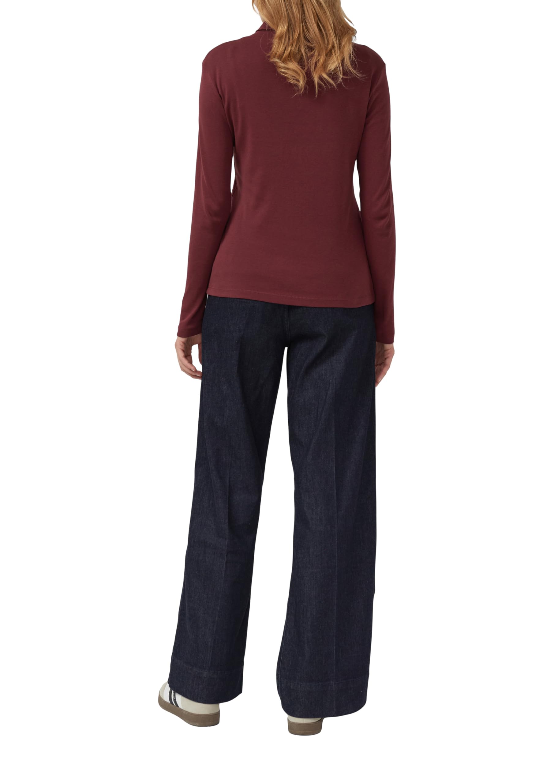 s.Oliver Longsleeve Slim Fit Rollkragen bordeaux Gr.42