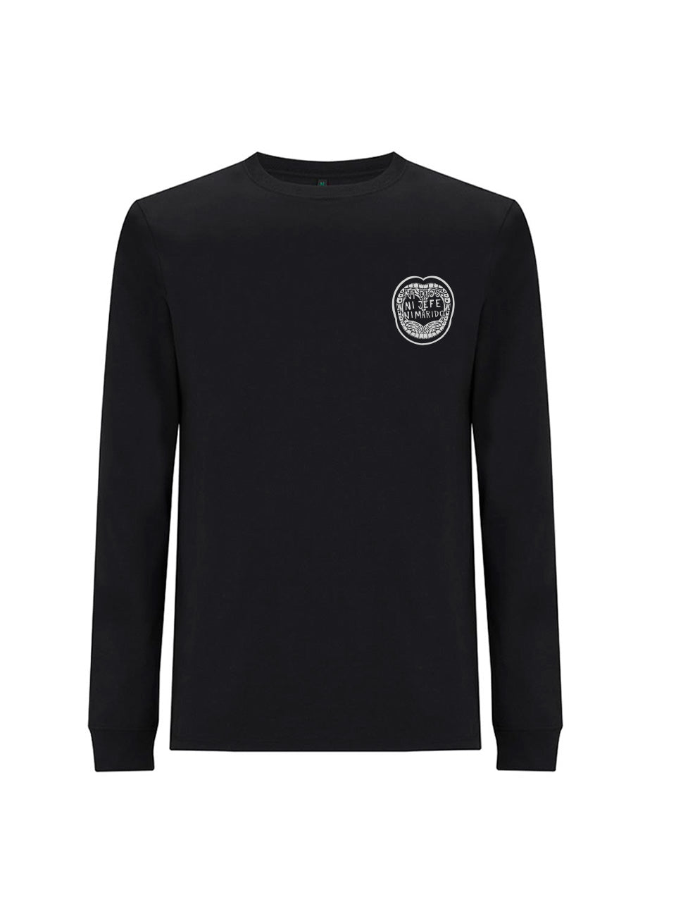 dna merch Die Stimme Der Frau Langarmshirt Schwarz Biobaumwolle