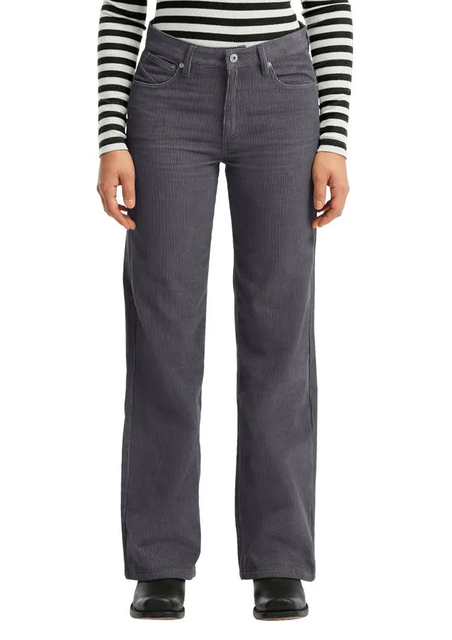QS by s.Oliver Coated Trouser 2170529 Cordhose grau 42W/30L