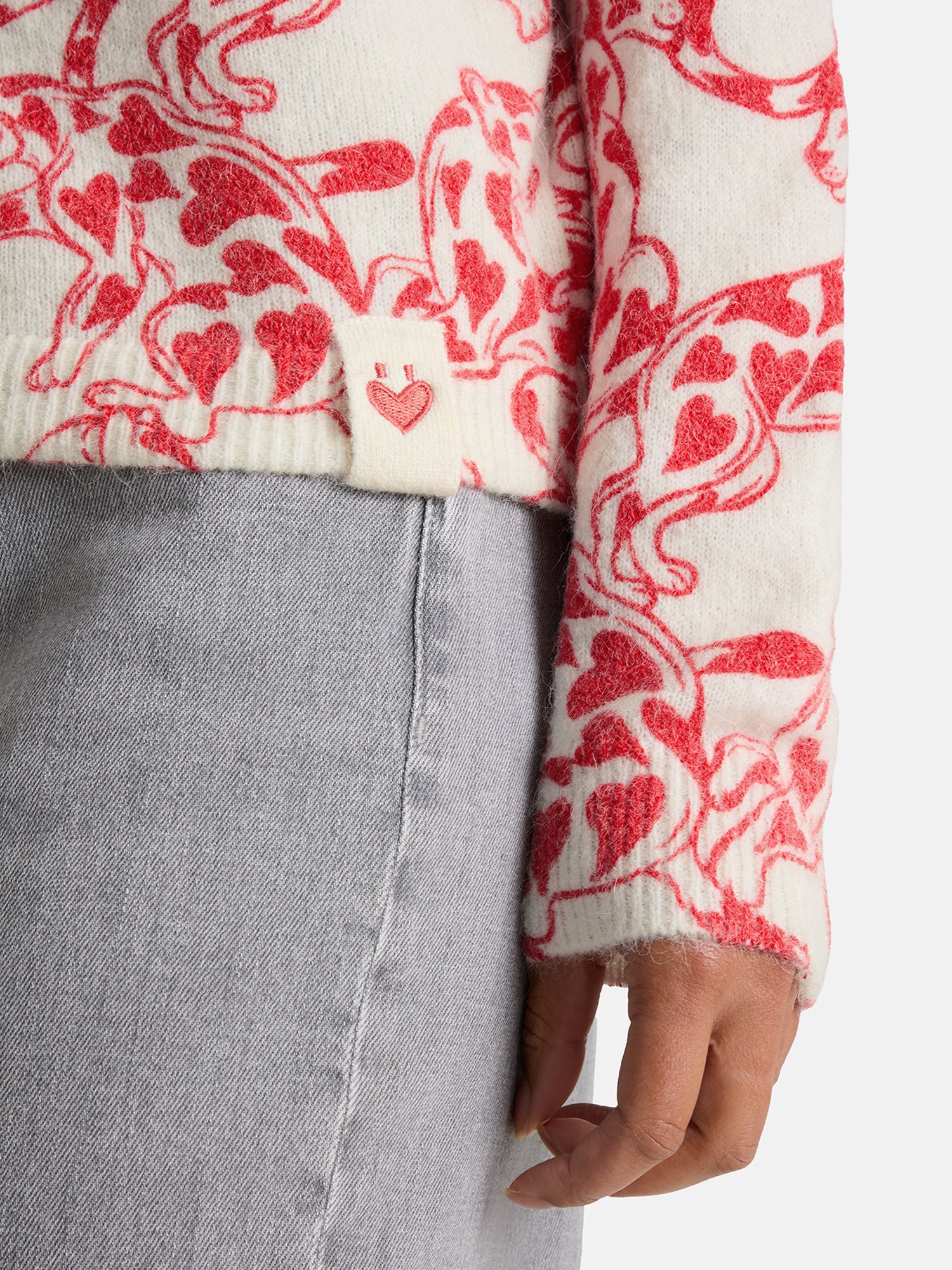Lieblingsstück AitanaL Strickjacke offwhite Wollmix gemustert