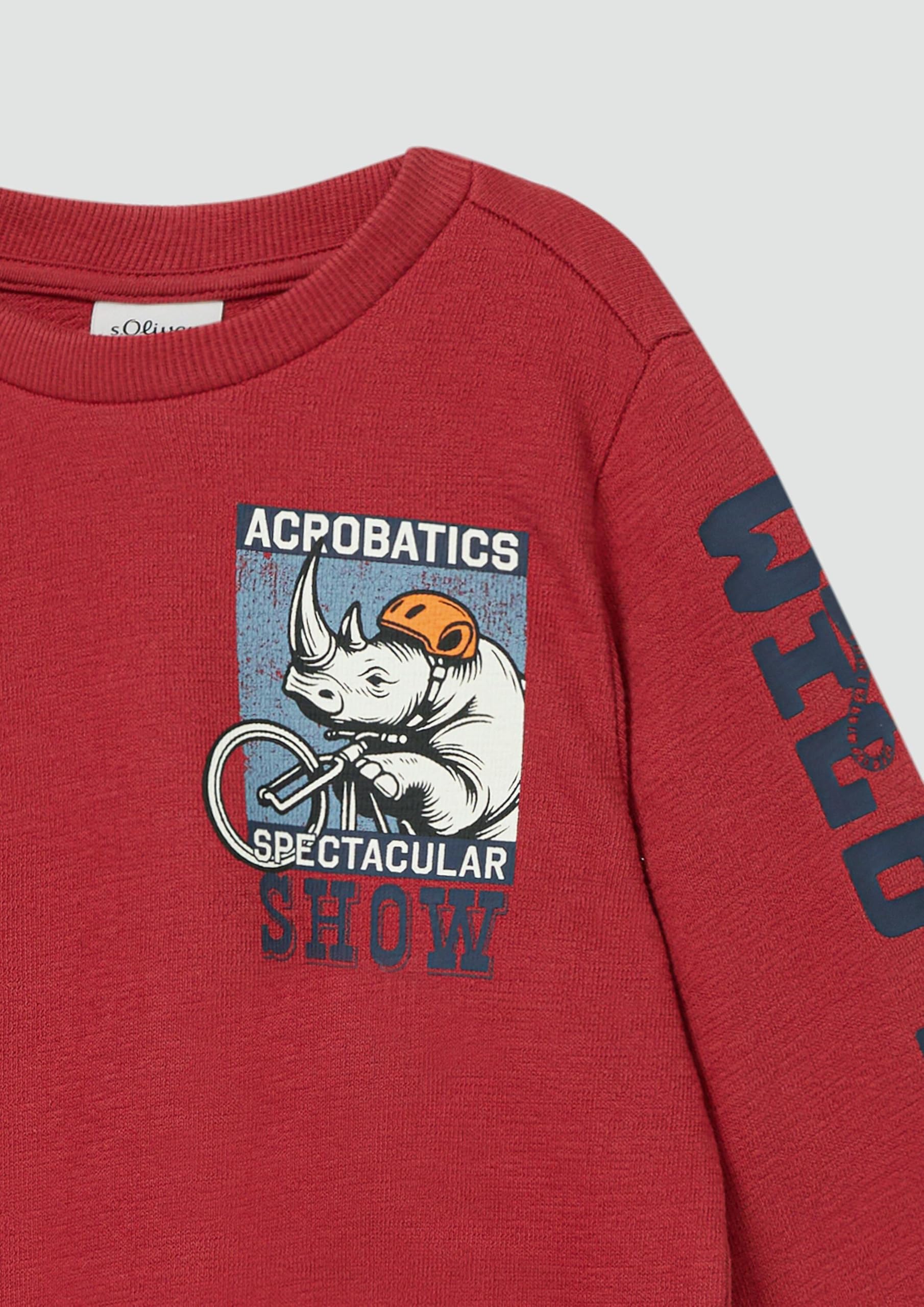 s.Oliver RED LABEL Sweatshirt Print Gr.128-134 rot