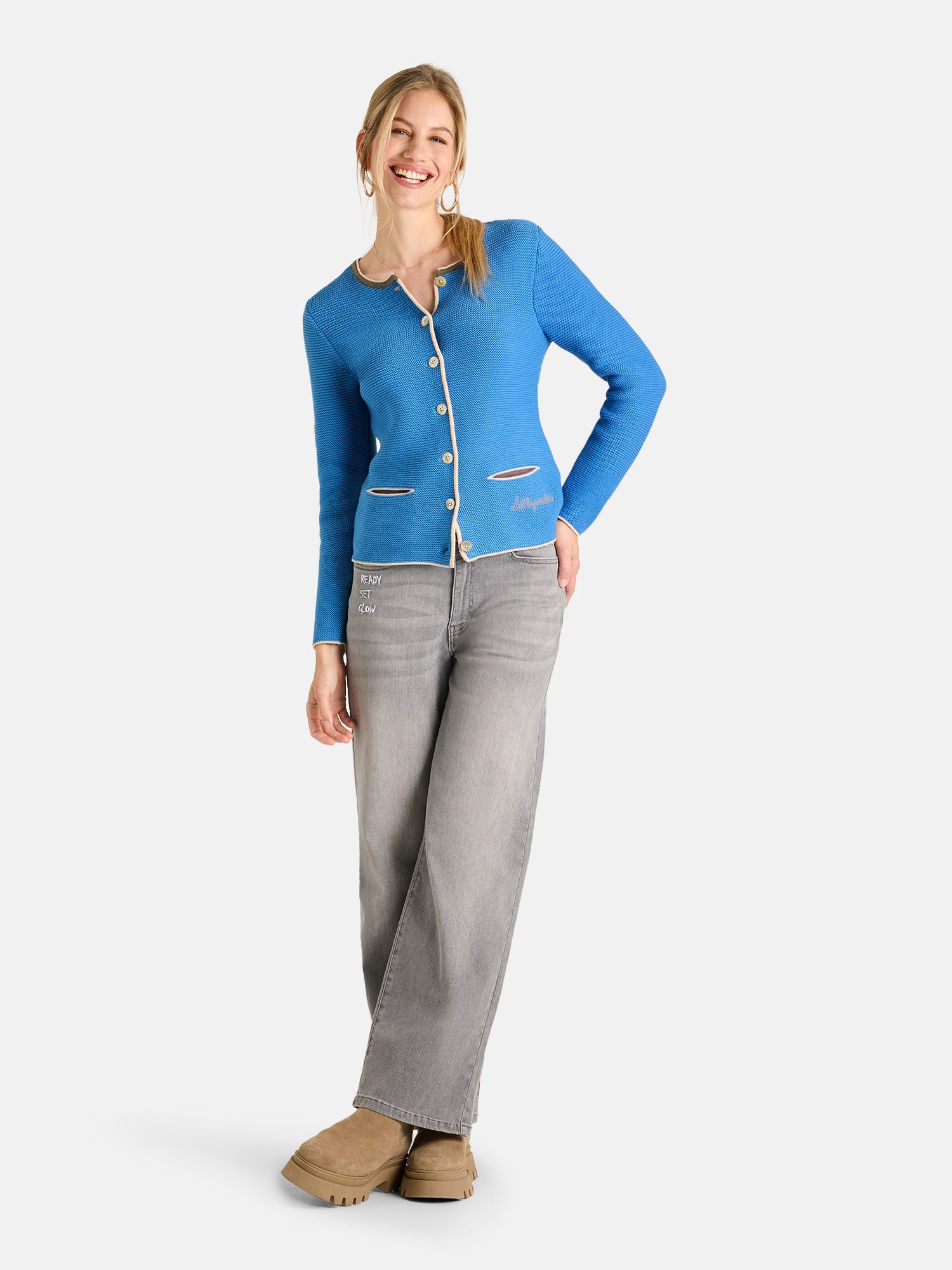 Lieblingsstück ZaraL Strickjacke pearl blue Baumwolle