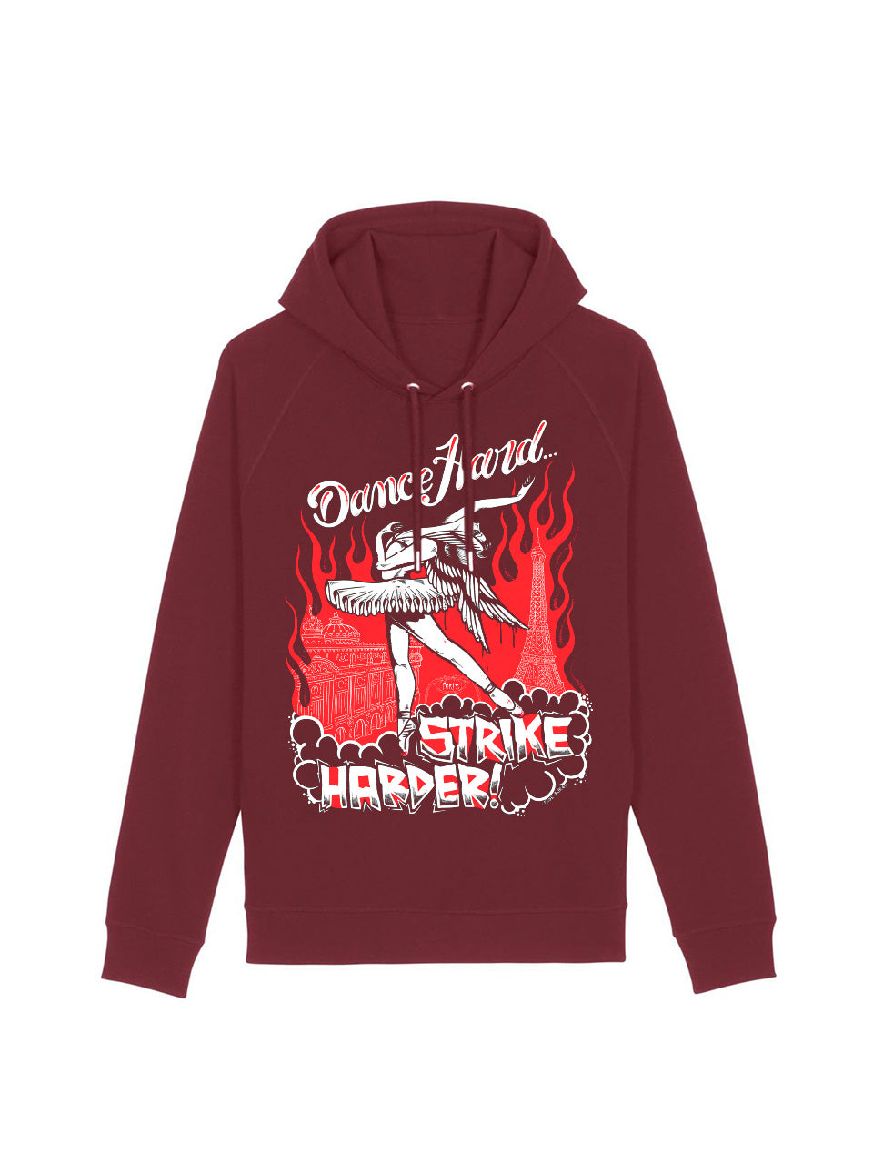 dna merch Pariser Ballerina-Streik Kapuzenpullover Schwarz Bio