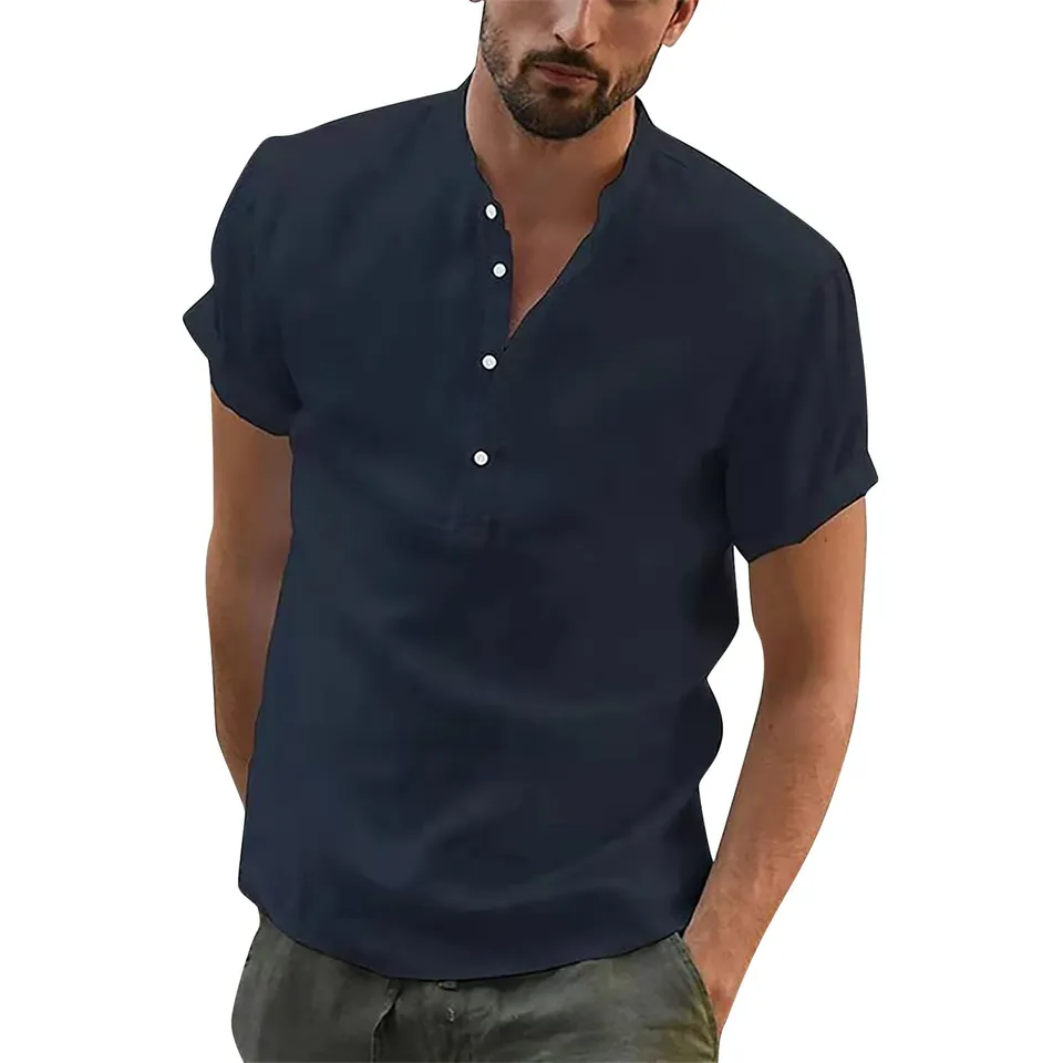 Singular AG Herren Leinenhemd Kurzarm Regular