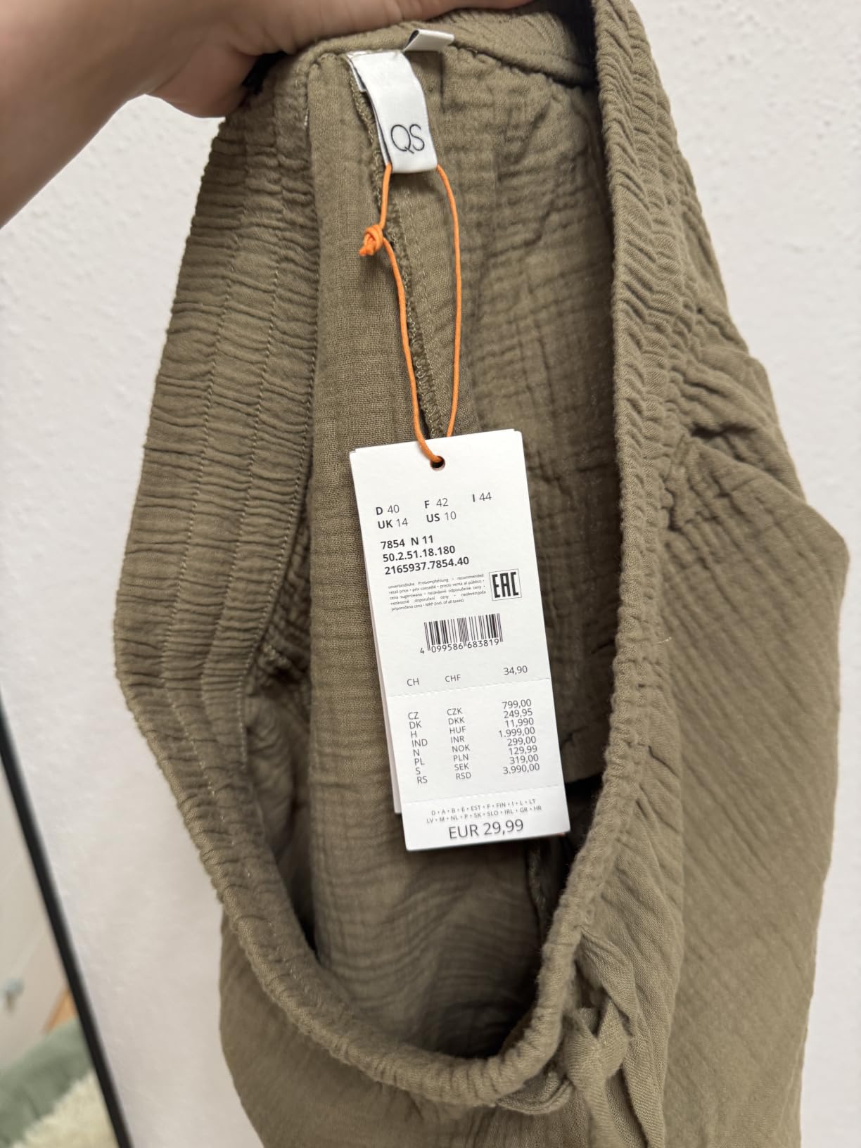 s.Oliver QS Shorts 2165937 Damen sandstein Größe 36