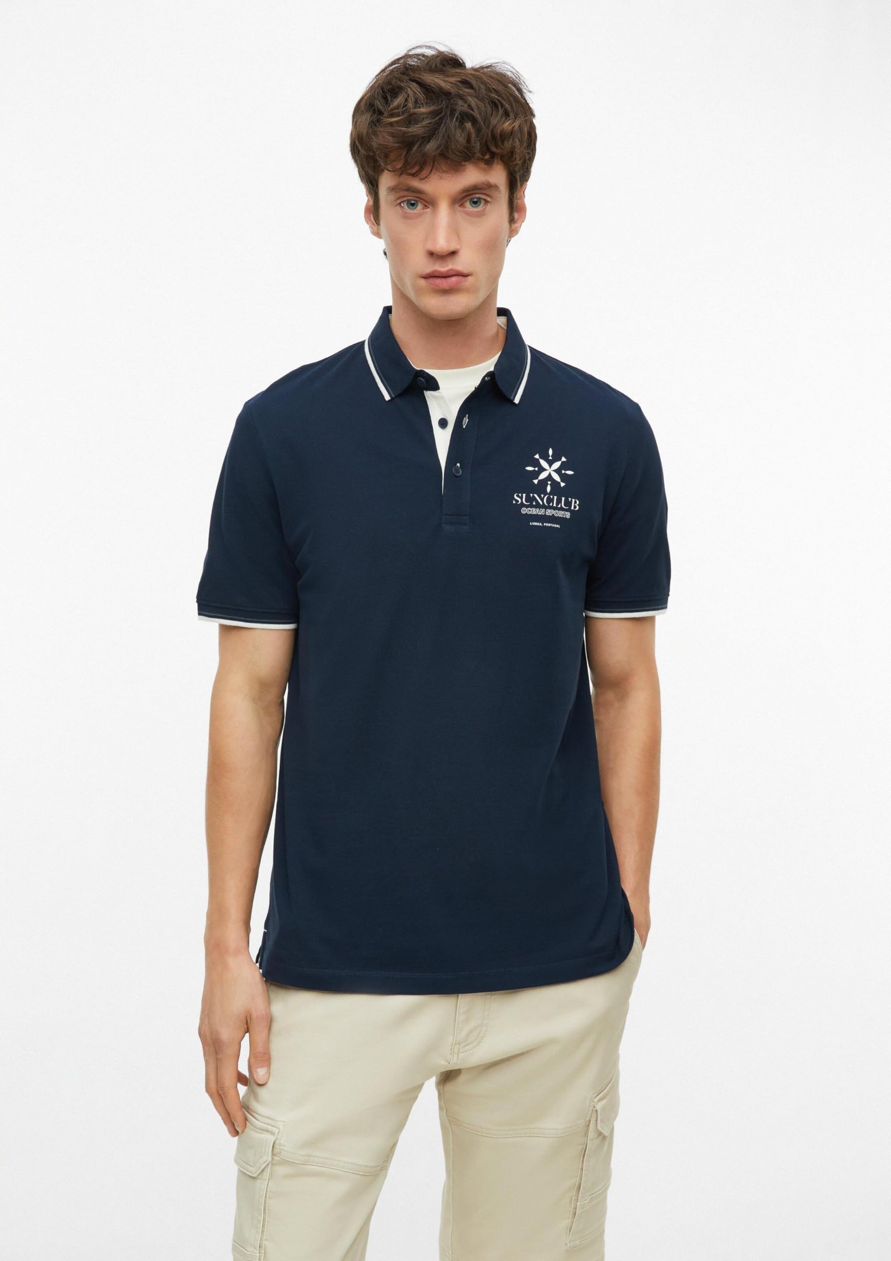 s.Oliver Junior Polo-Shirt Herren Piqué Frontprint