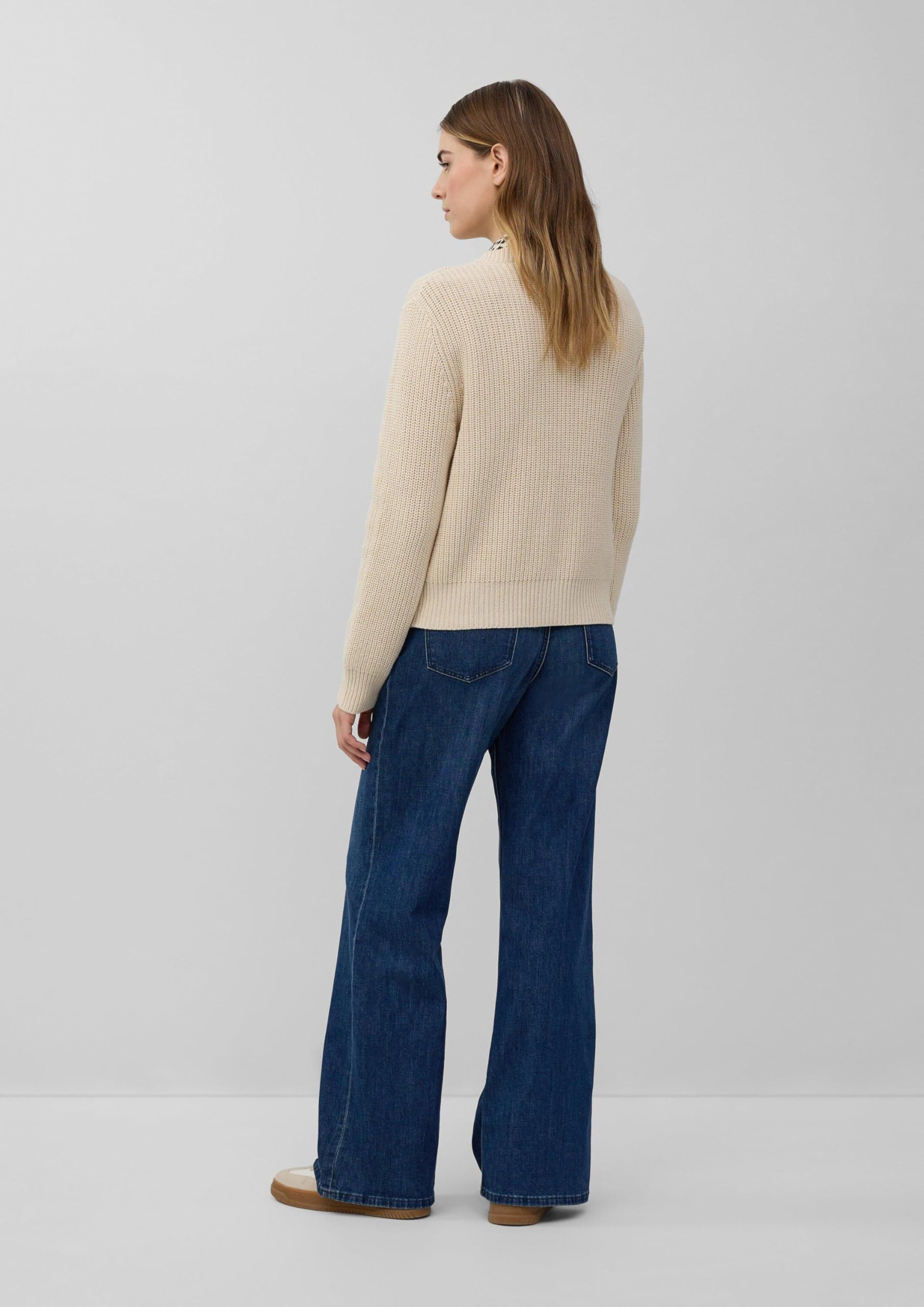 s.Oliver Junior Cardigan Baumwollmix Ripp-Optik Sand