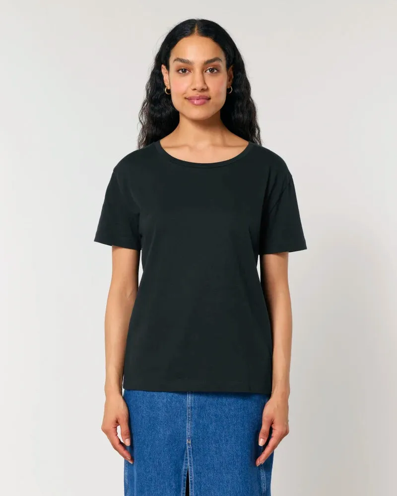 dna merch Femme Fitted T-Shirt Damen Biobaumwolle uni
