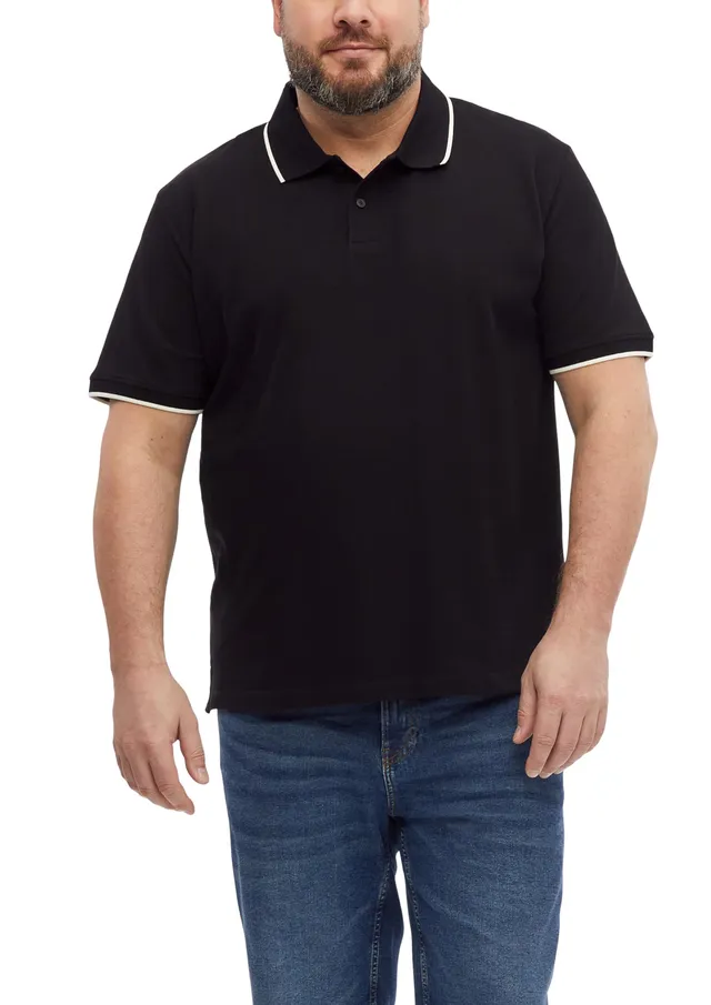 s.Oliver Piqué-Poloshirt Kontrast-Details Baumwolle