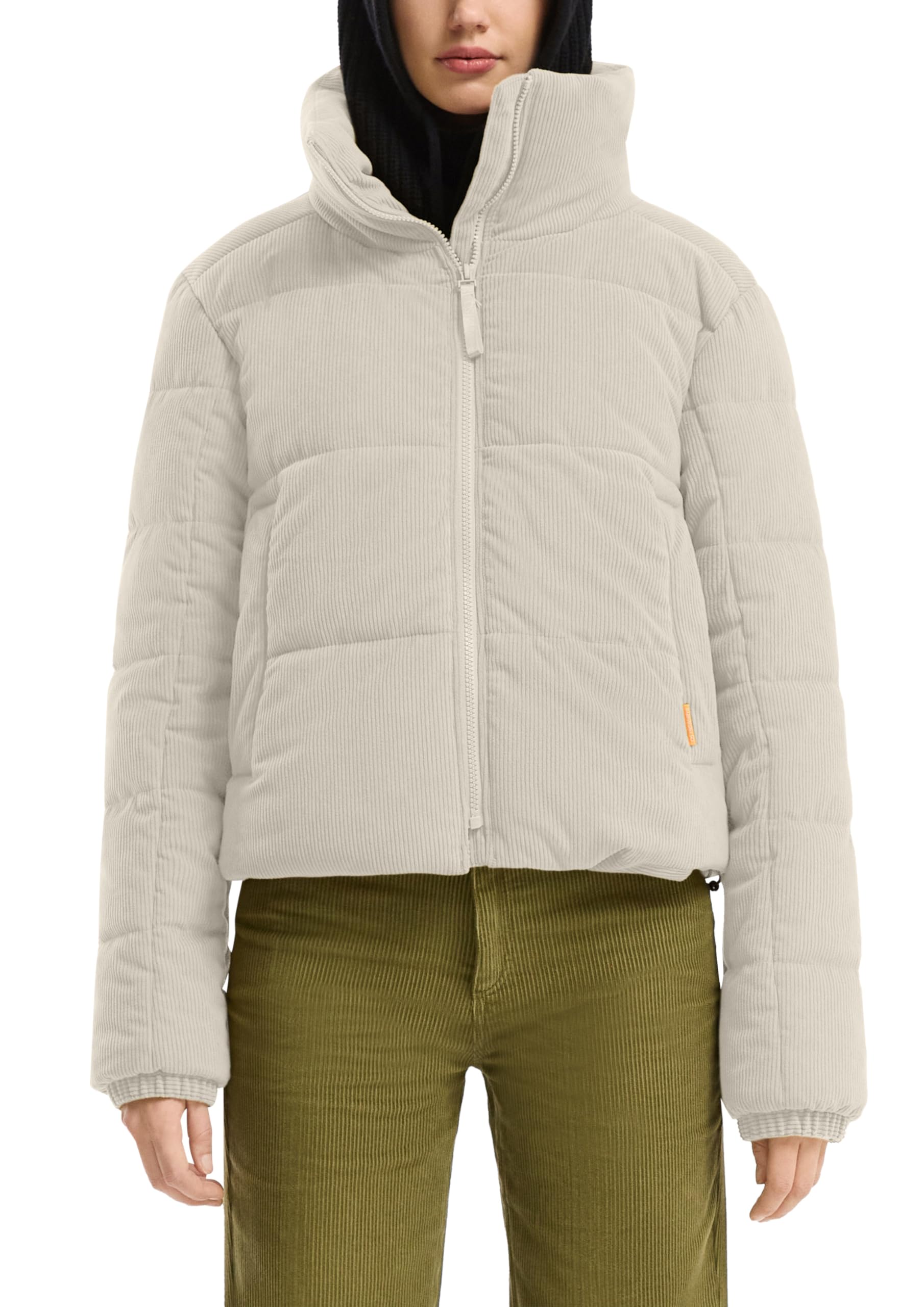 s.Oliver QS Wattierte Cord Steppjacke Oliv Gr. L