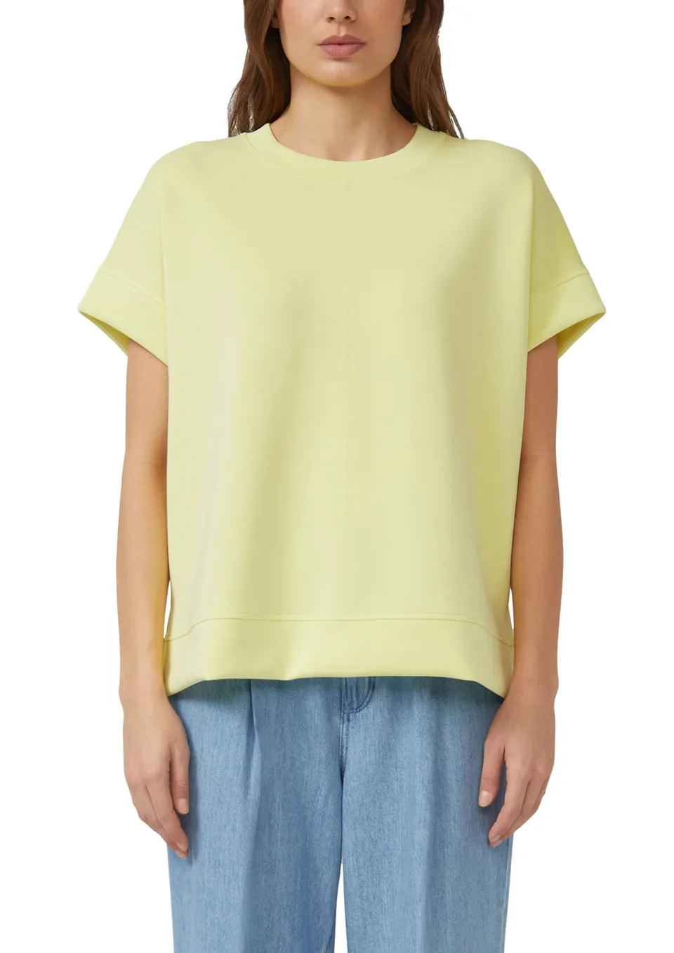 s.Oliver Red Label Sweatshirt 2177074 Kurzarm gelb Relaxed