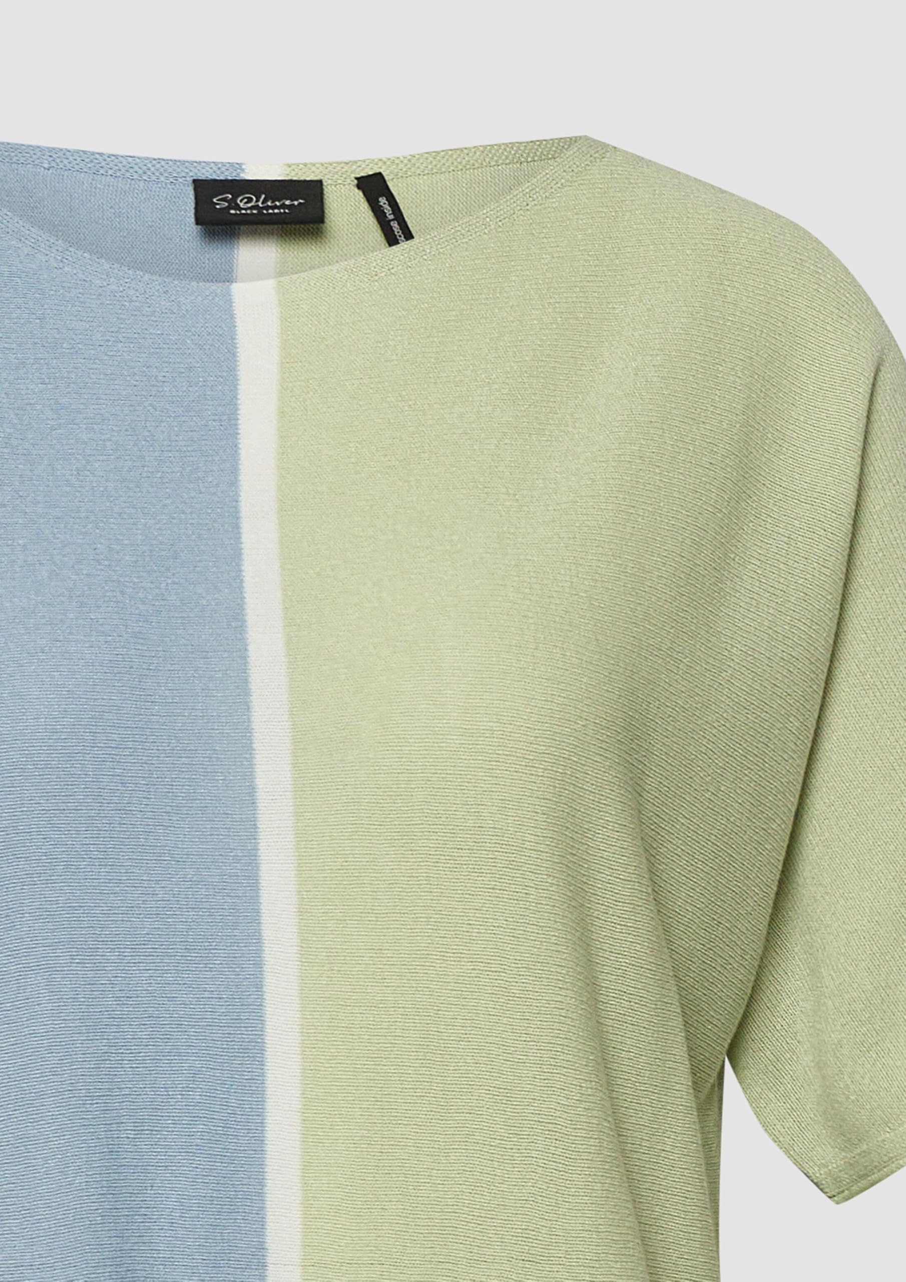 s.Oliver Red Label Feinstrickpullover Colour-Blocking Kurzarm
