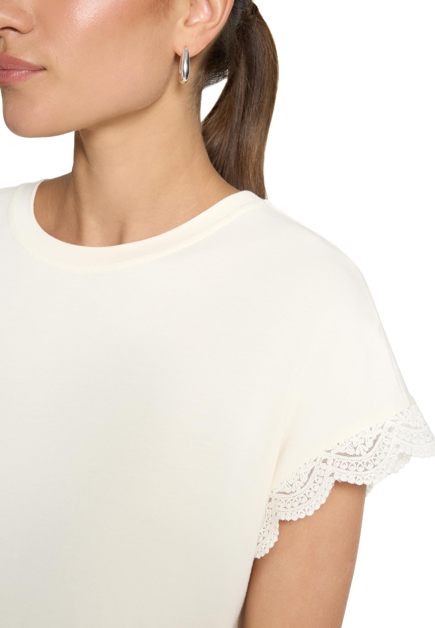 zero Shirt mit Spitze Gr. 38 Eggnog