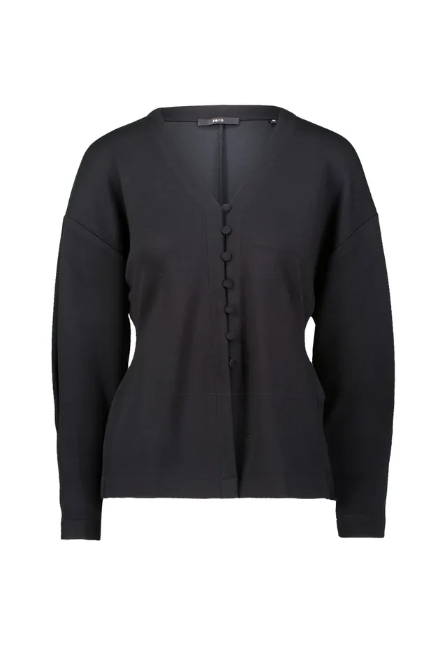 zero Sweatshirt mit Knopfleiste Damen