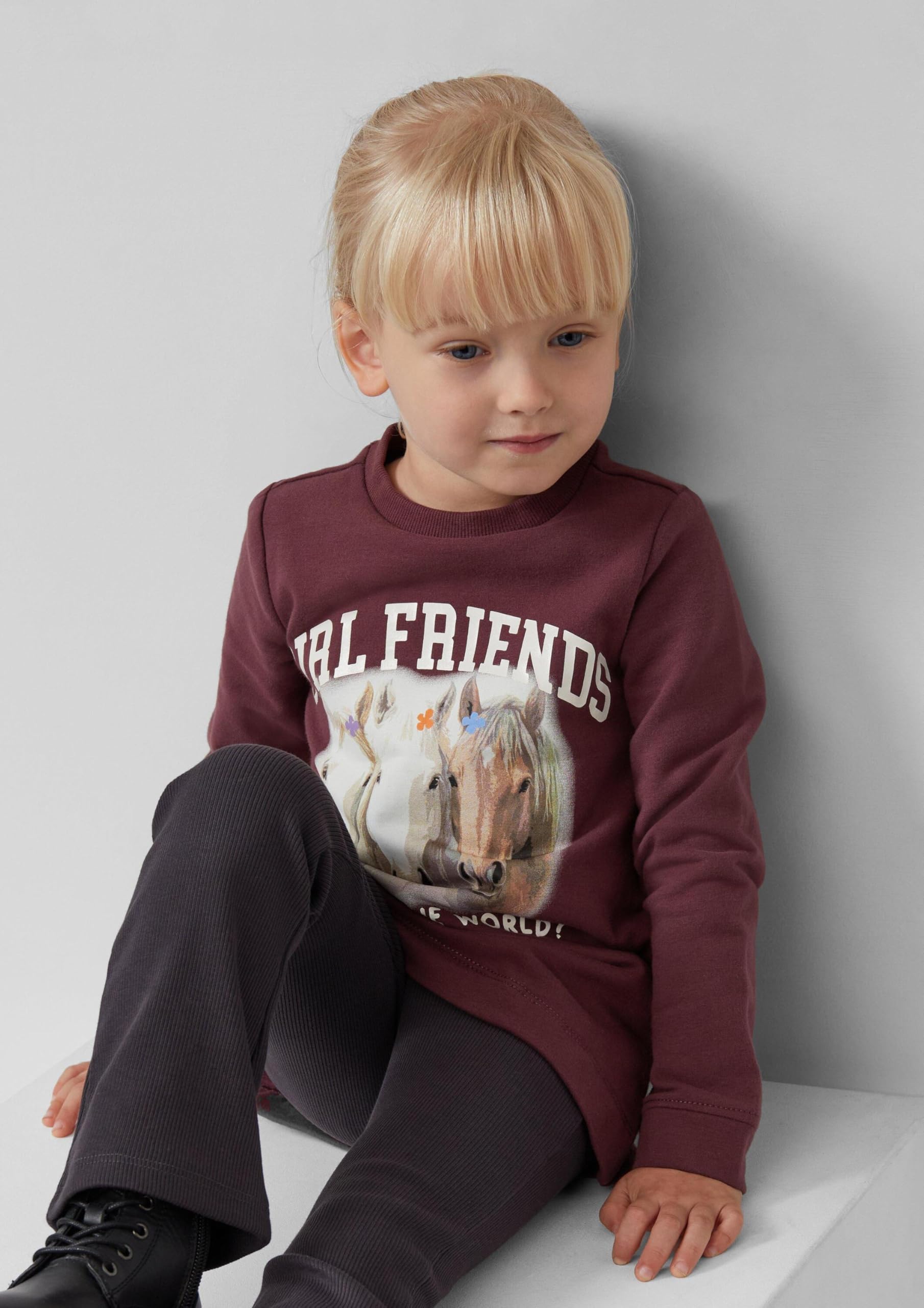 s.Oliver RED LABEL Sweatshirt Saum creme kuschelig 128-134