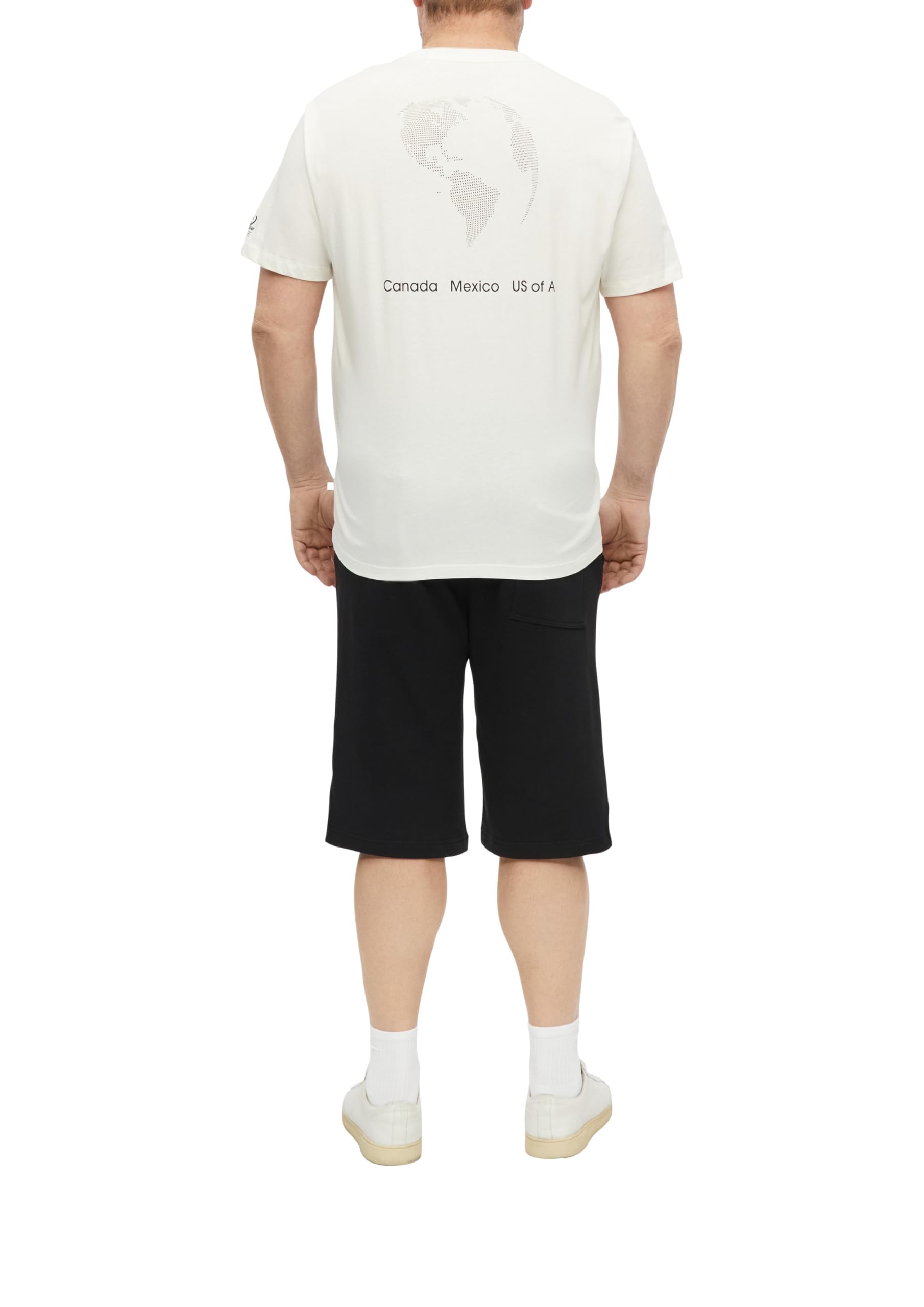 s.Oliver Front- und Rückenprint T-Shirt 3XL Ecru