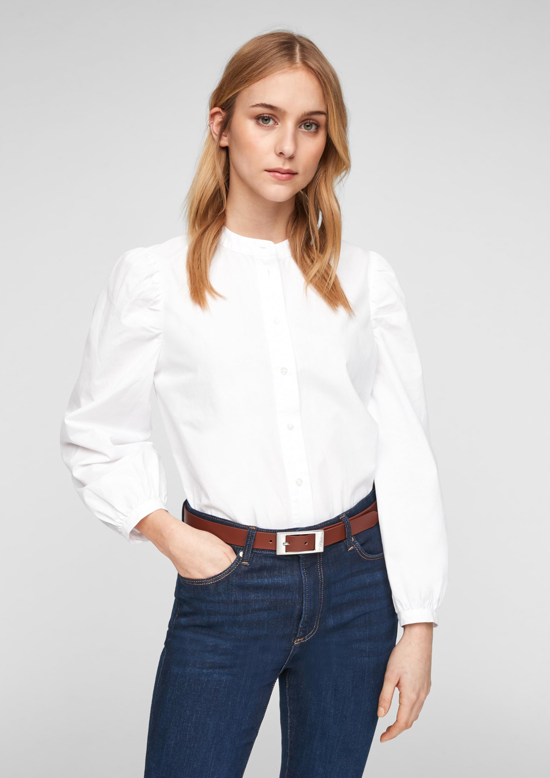 s.Oliver RED LABEL Gürtel 105 Schwarz Leder Damen