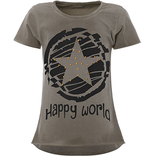 BEZLIT Stern Mädchen T-Shirt grau Gr.128 Baumwolle