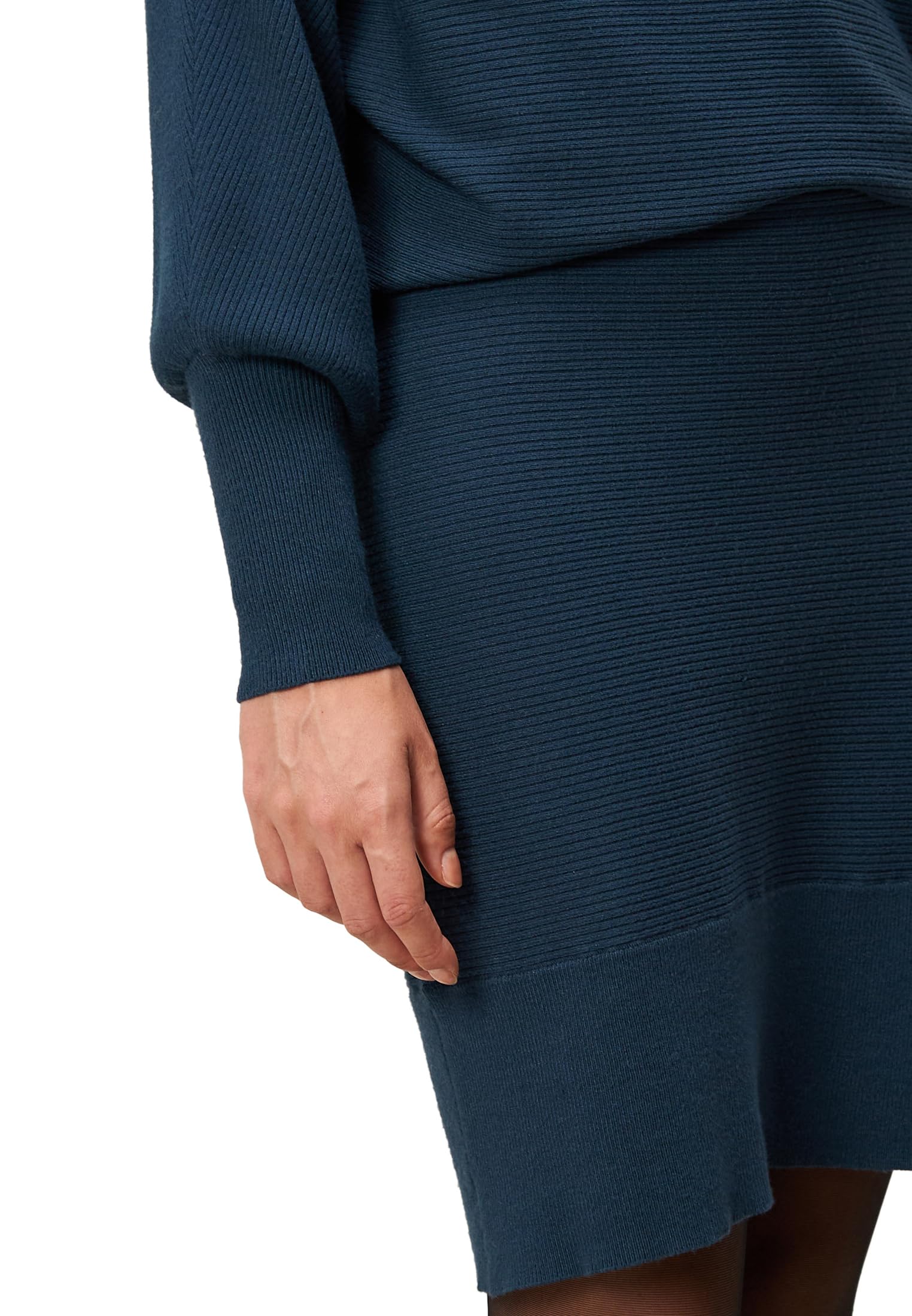 zero Strickkleid U-Boot-Ausschnitt strukturiert Freizeitkleid