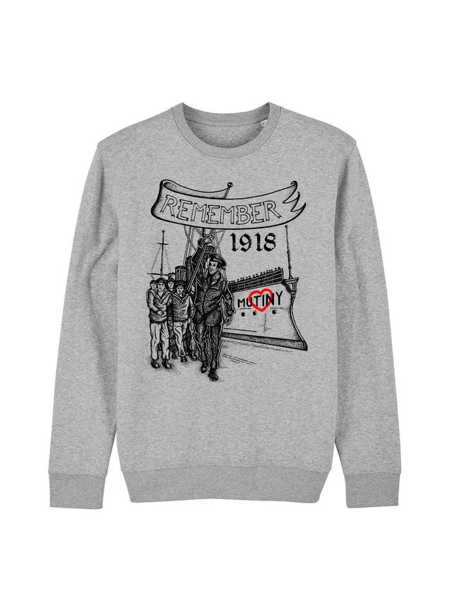 dna merch Kiel Mutiny 1918 Sweatshirt Rundhals Geschichte