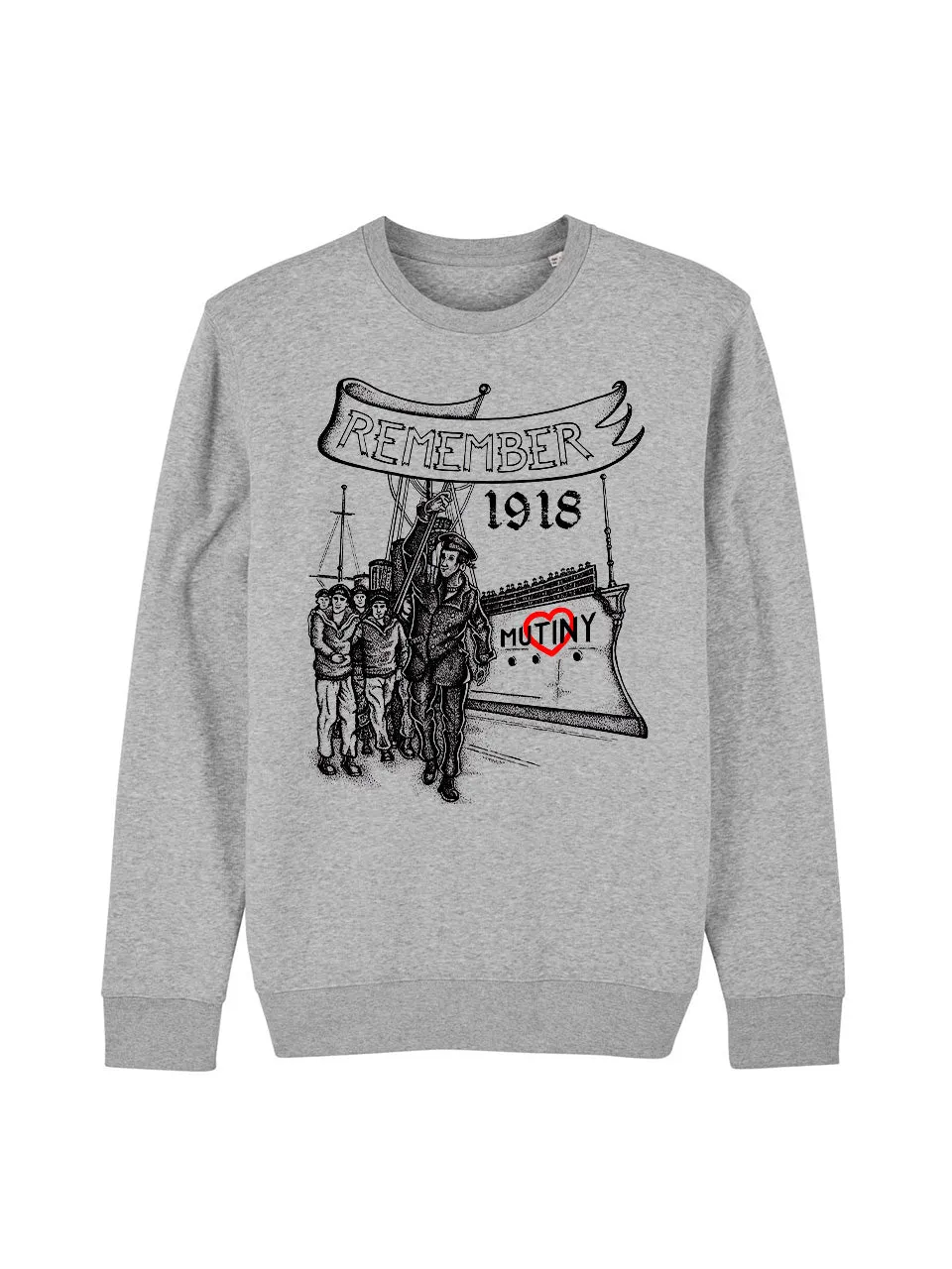 dna merch Kiel Mutiny 1918 Sweatshirt Rundhals Geschichte