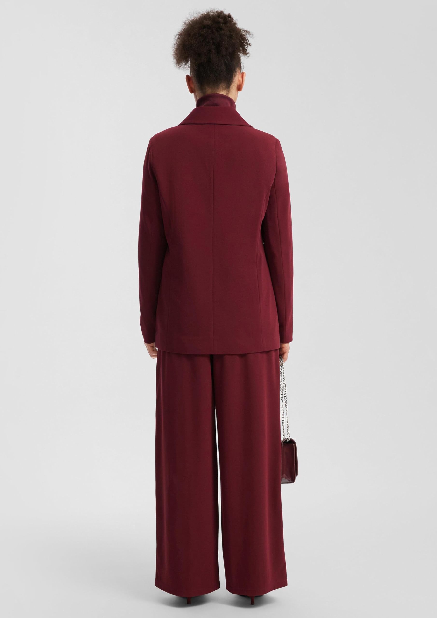 s.Oliver QS Blazer Reverskragen Interlockjersey bordeaux Gr. 32