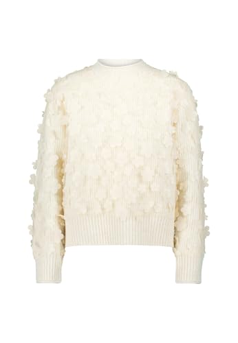 zero Pullover mit 3D-Blüten Eggnog Gr.40