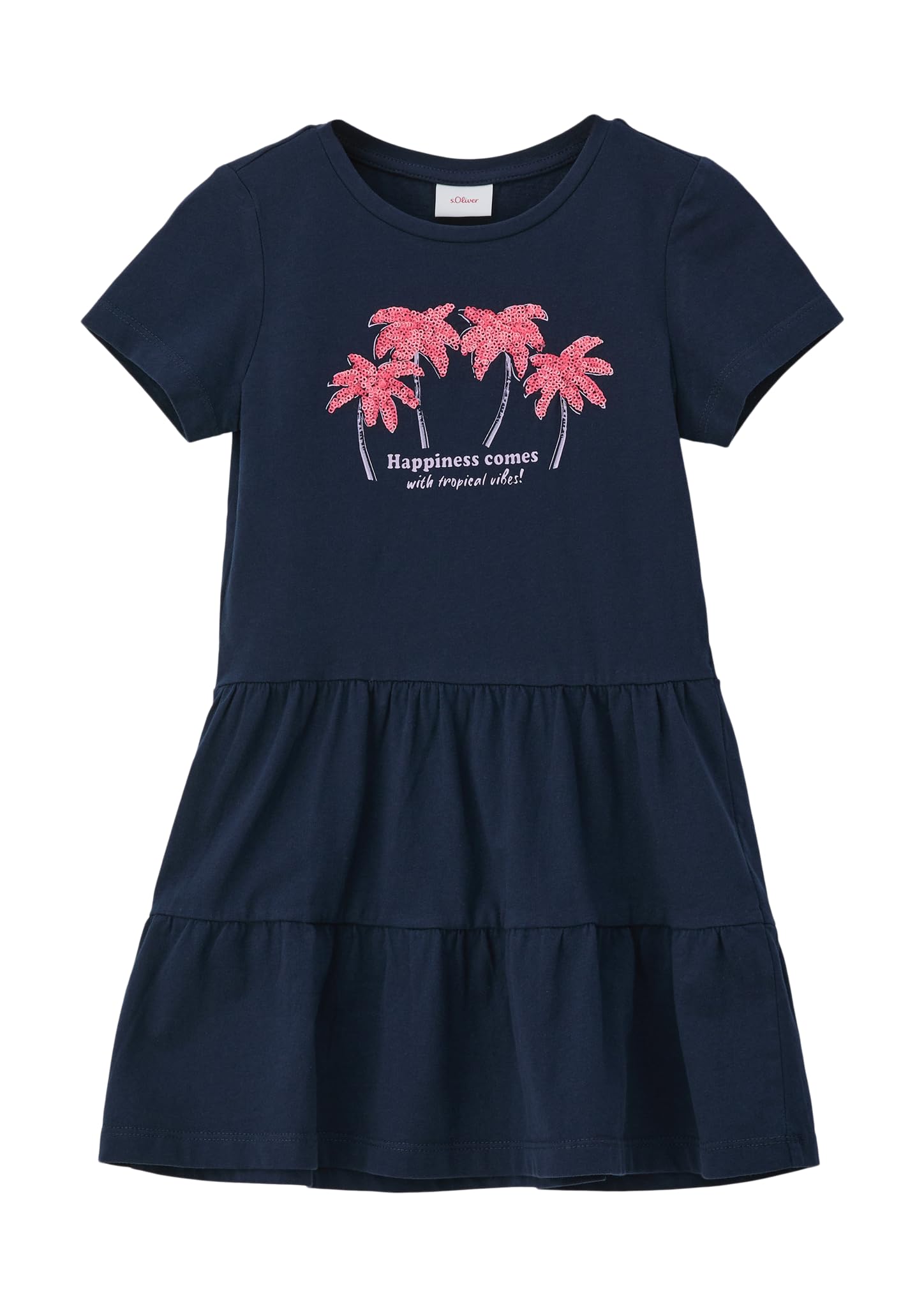 s.Oliver Junior Kleid kurz Gr.104 Pailletten rosa