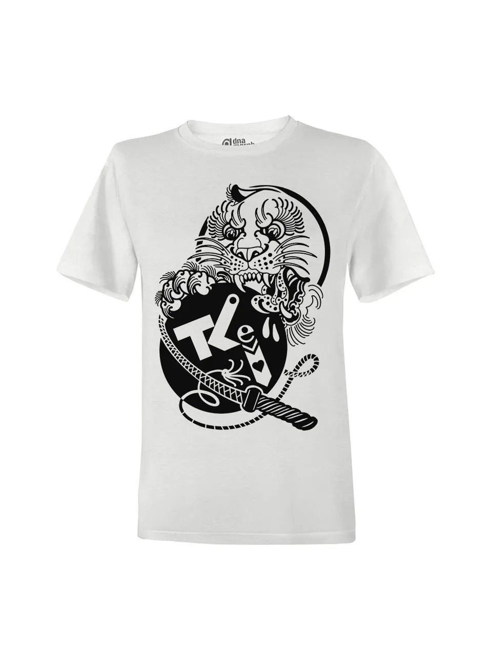 Julietta Weimer Tätowierkunstverein T-Shirt Weiß Tiger