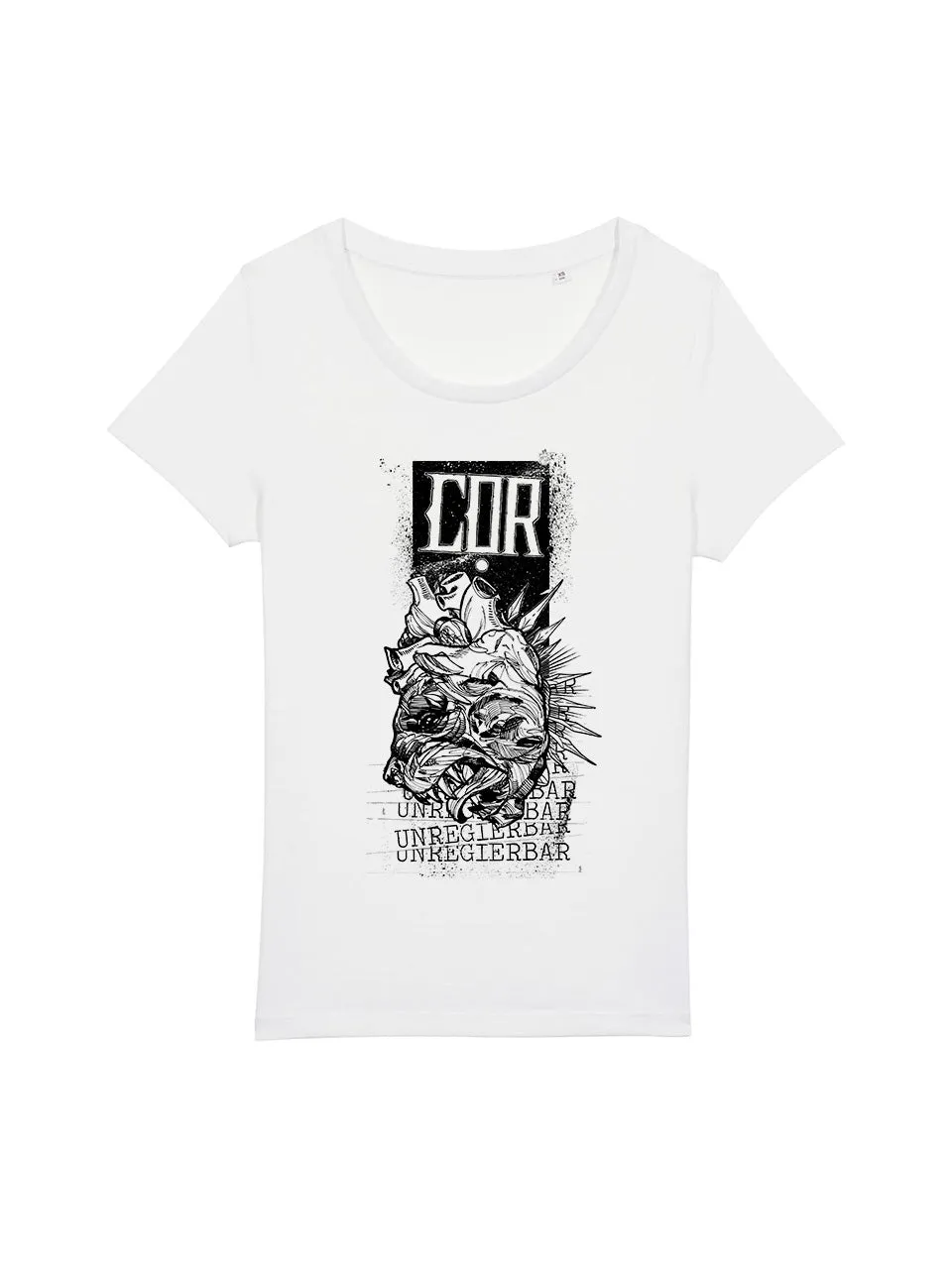 COR Herztier Unregierbar T-Shirt Damen Biobaumwolle